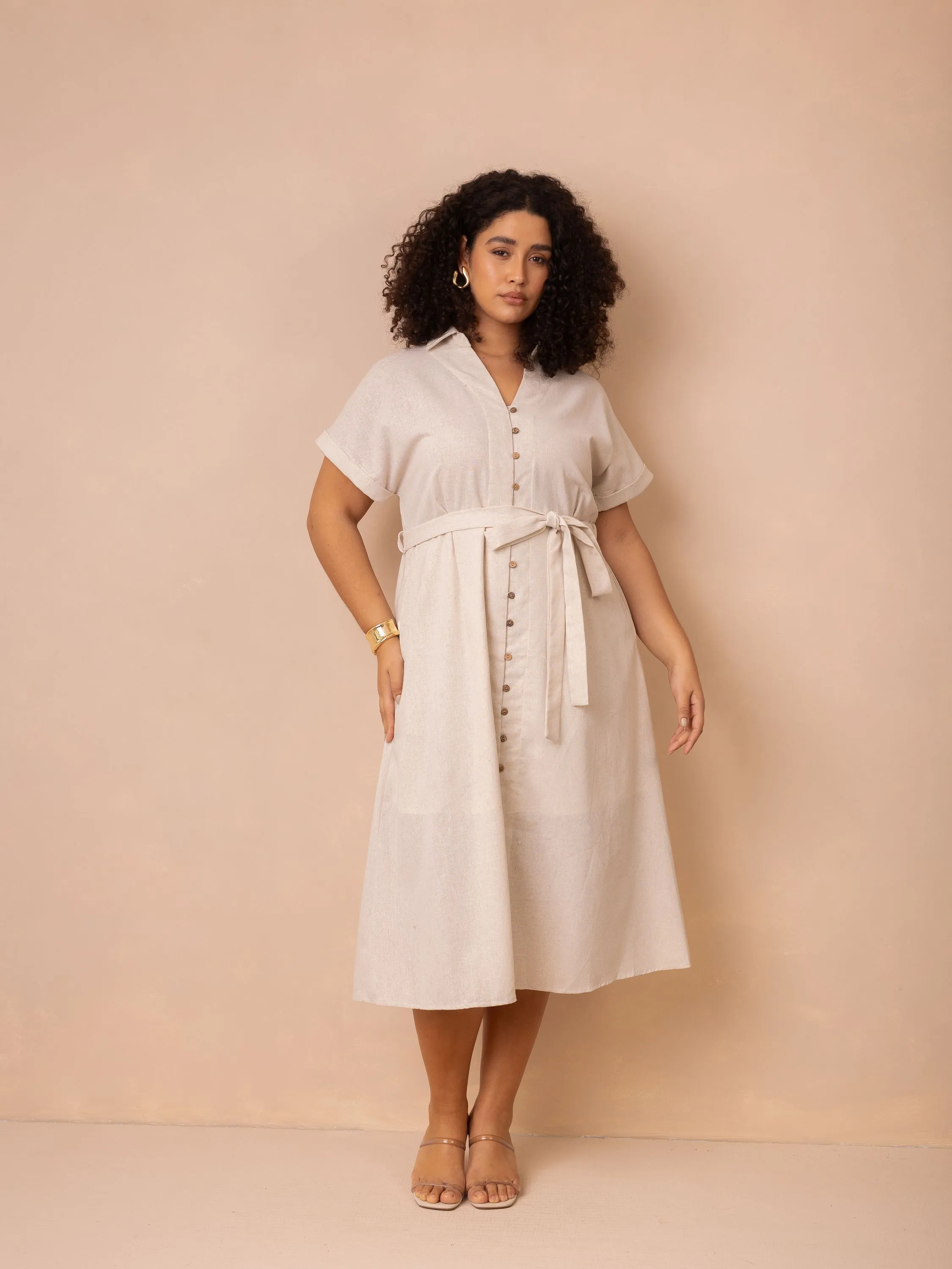 PLSML30 - Vestido Camila em Linho com Algodão