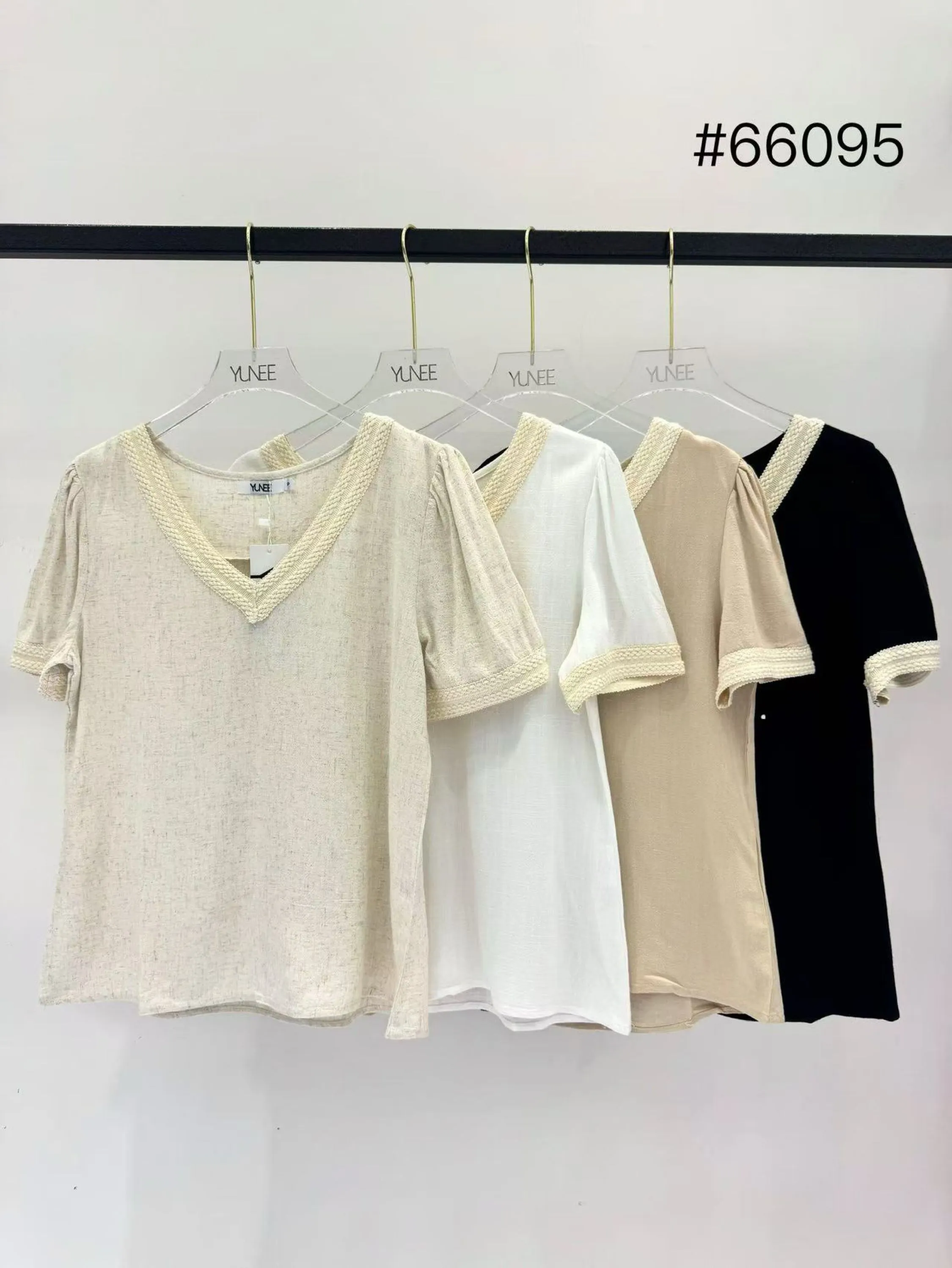 Blusa de linho com bordado importado pedro ji