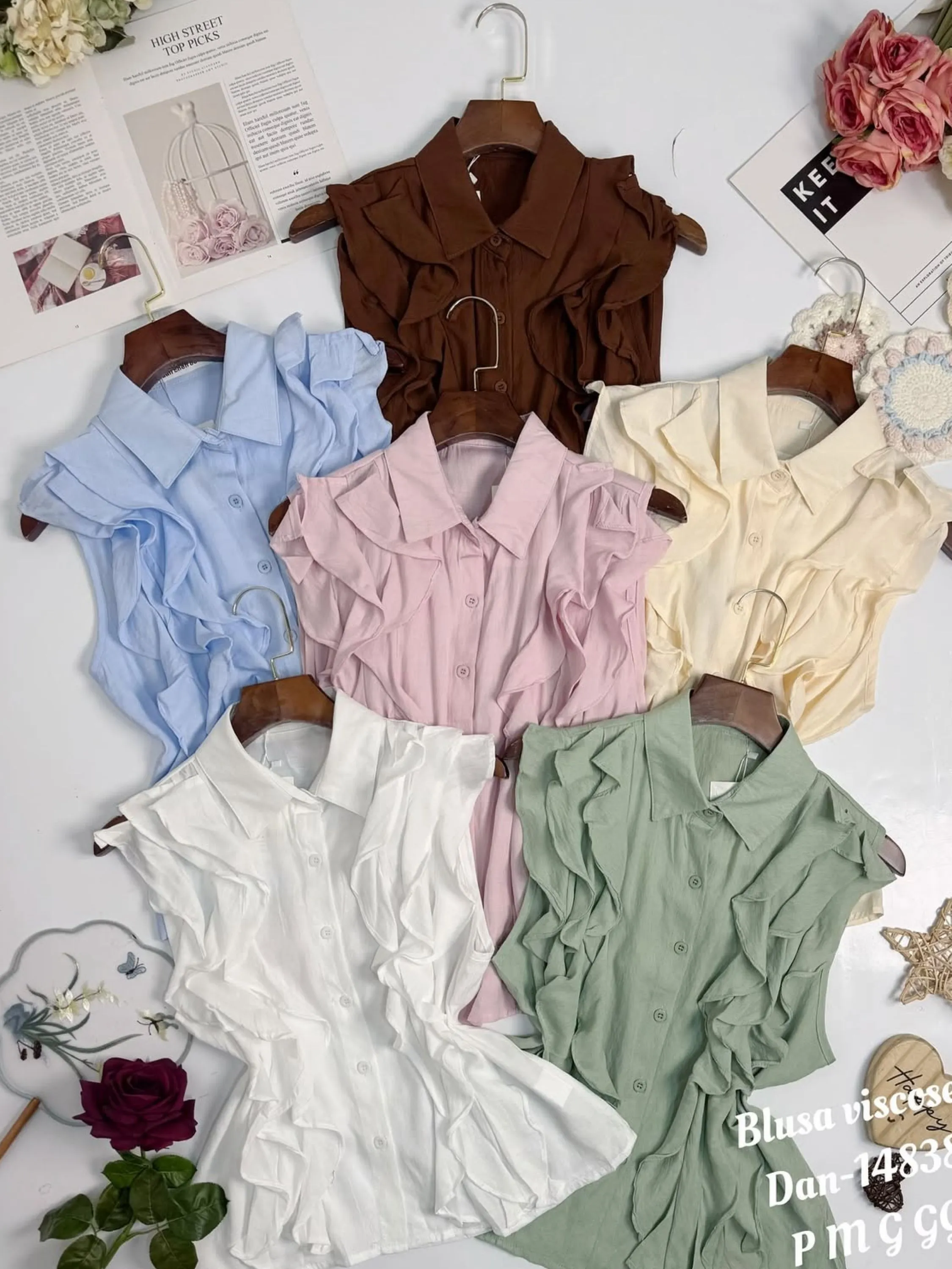 Blusa de babado importado pedro ji