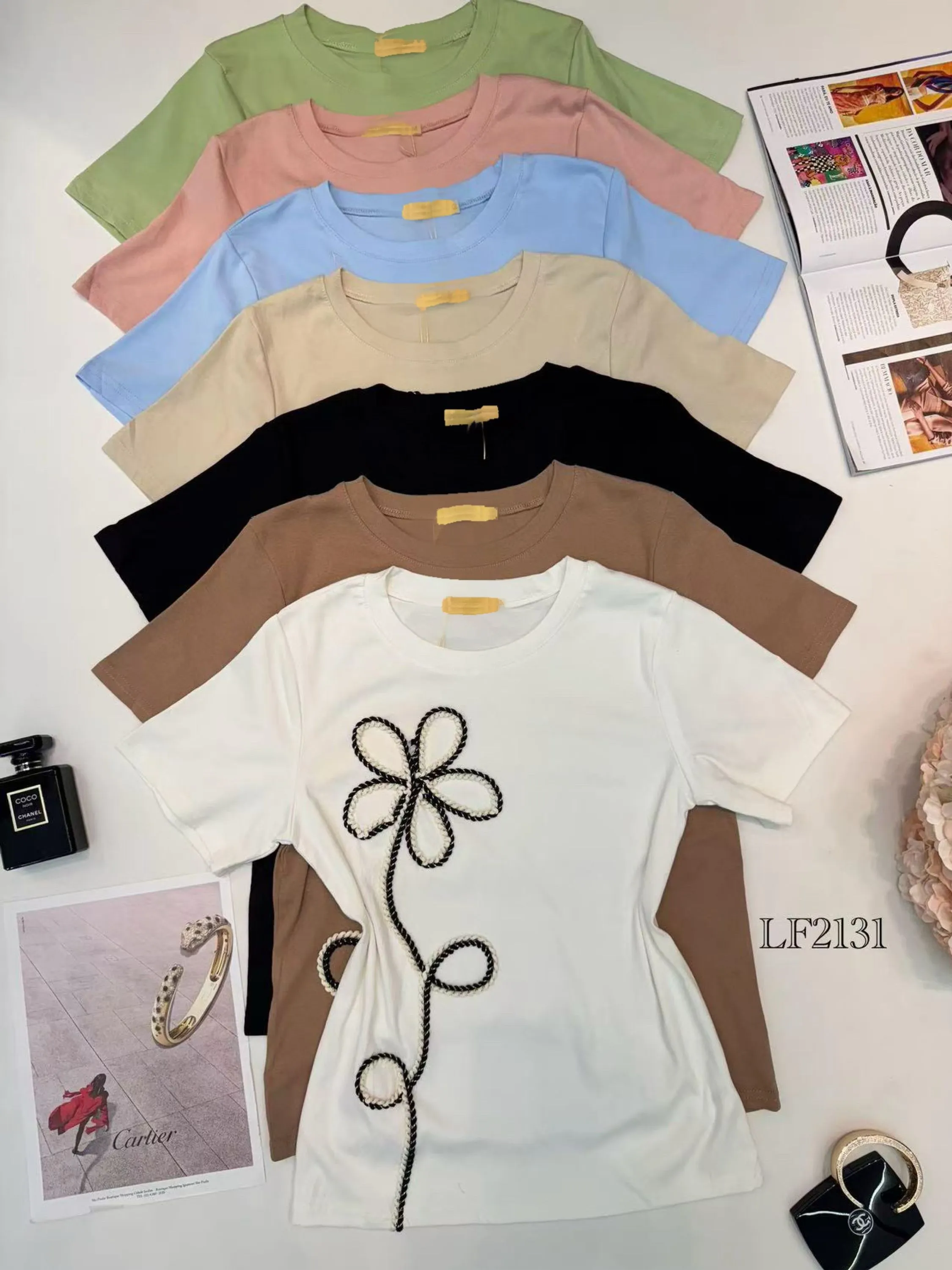 Blusa de algodão com bordado importado pedro ji