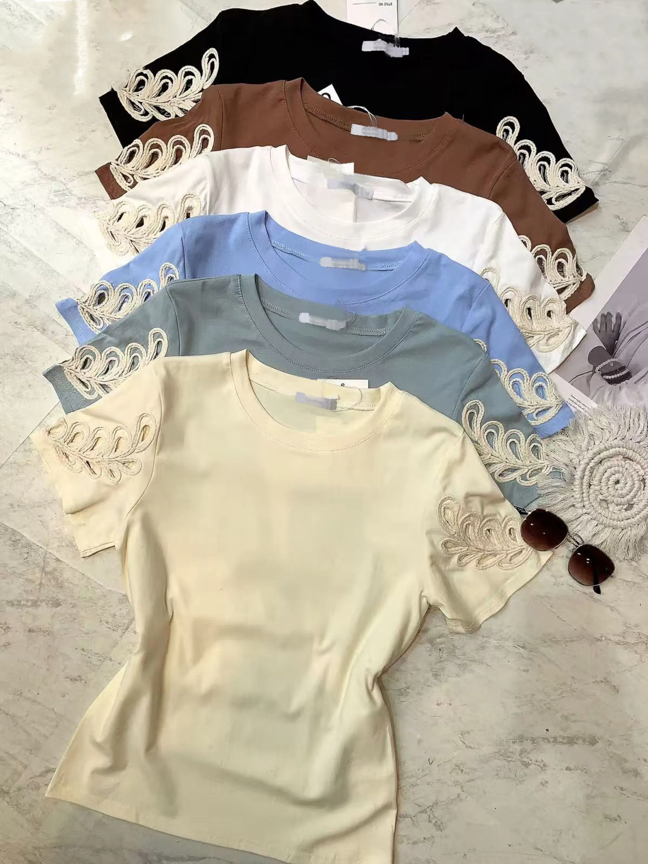 Blusa de algodão manga bordado importado pedro ji