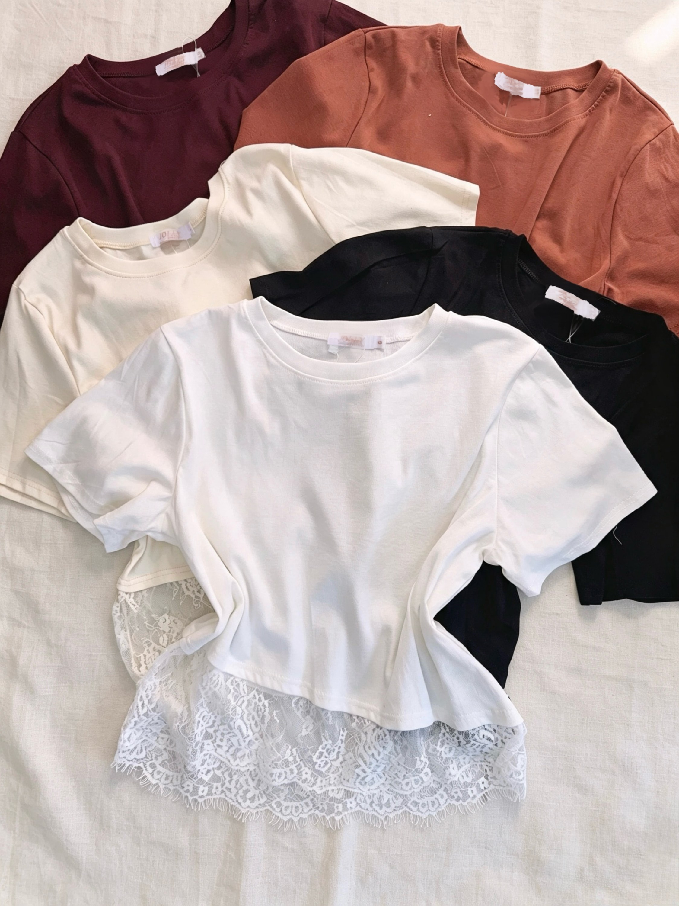Blusa de algodão com renda importado Pedro ji