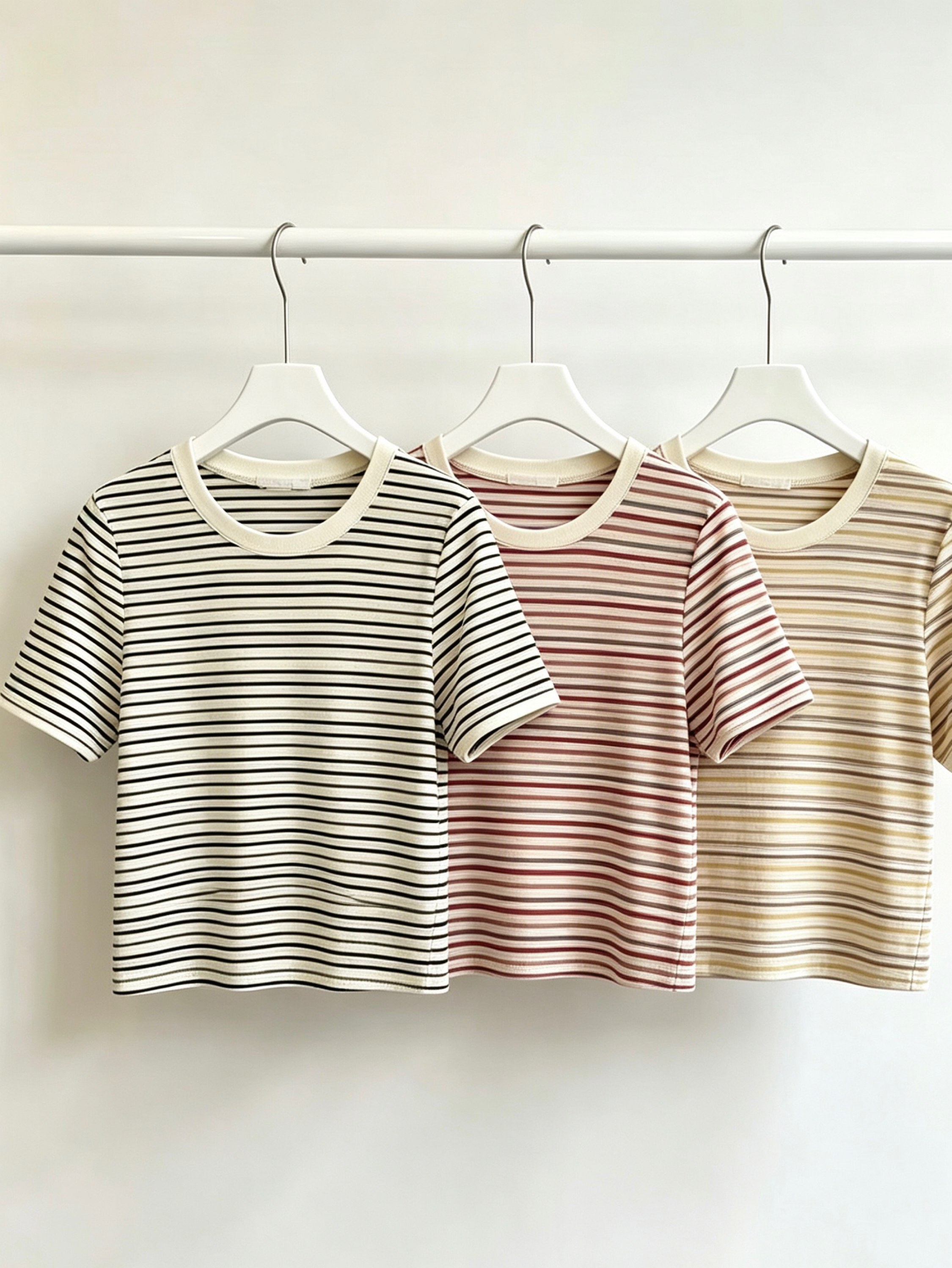 Blusa de algodão listrada importado pedro ji