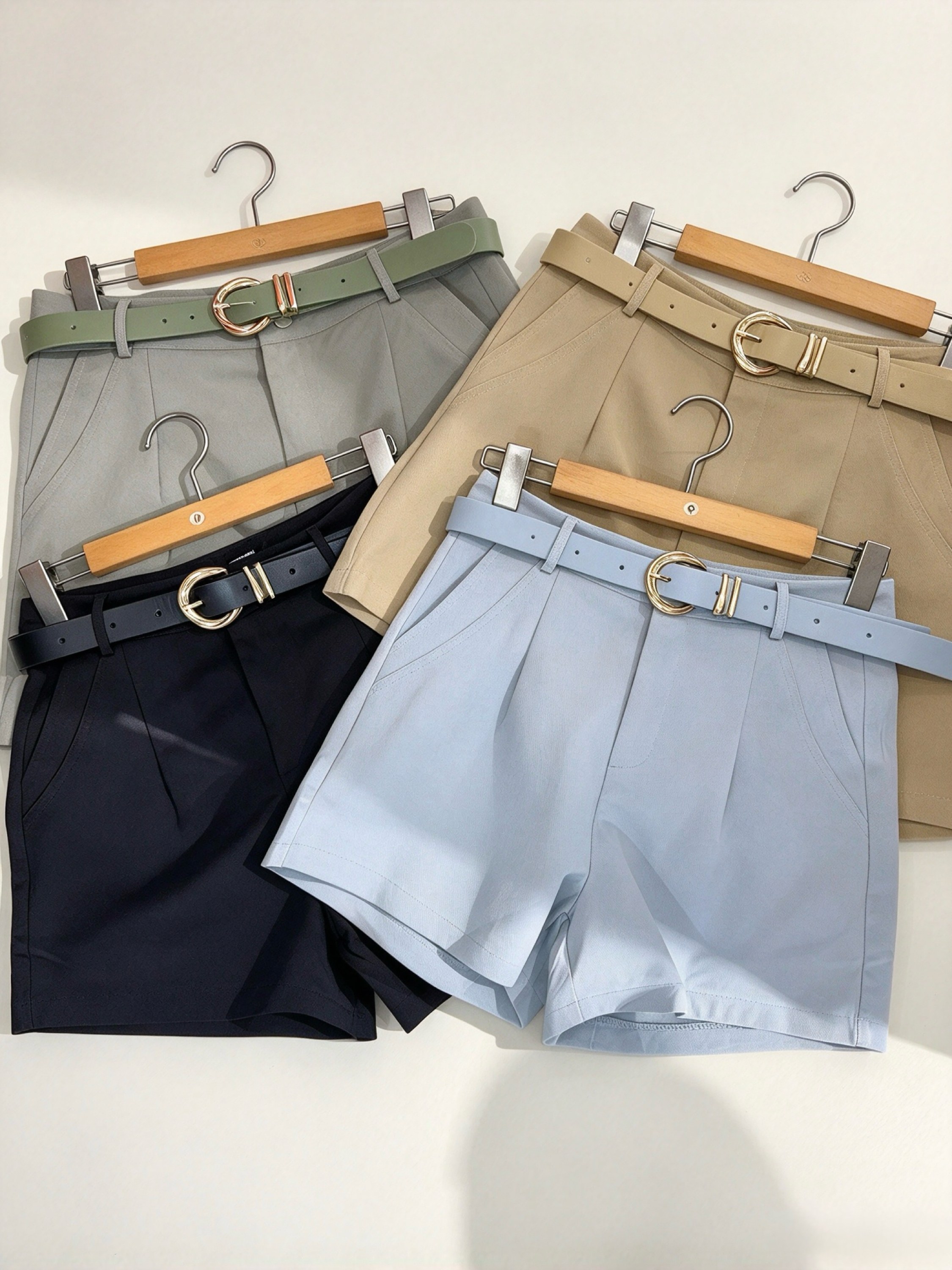 Short com cinto elastano importado pedro ji
