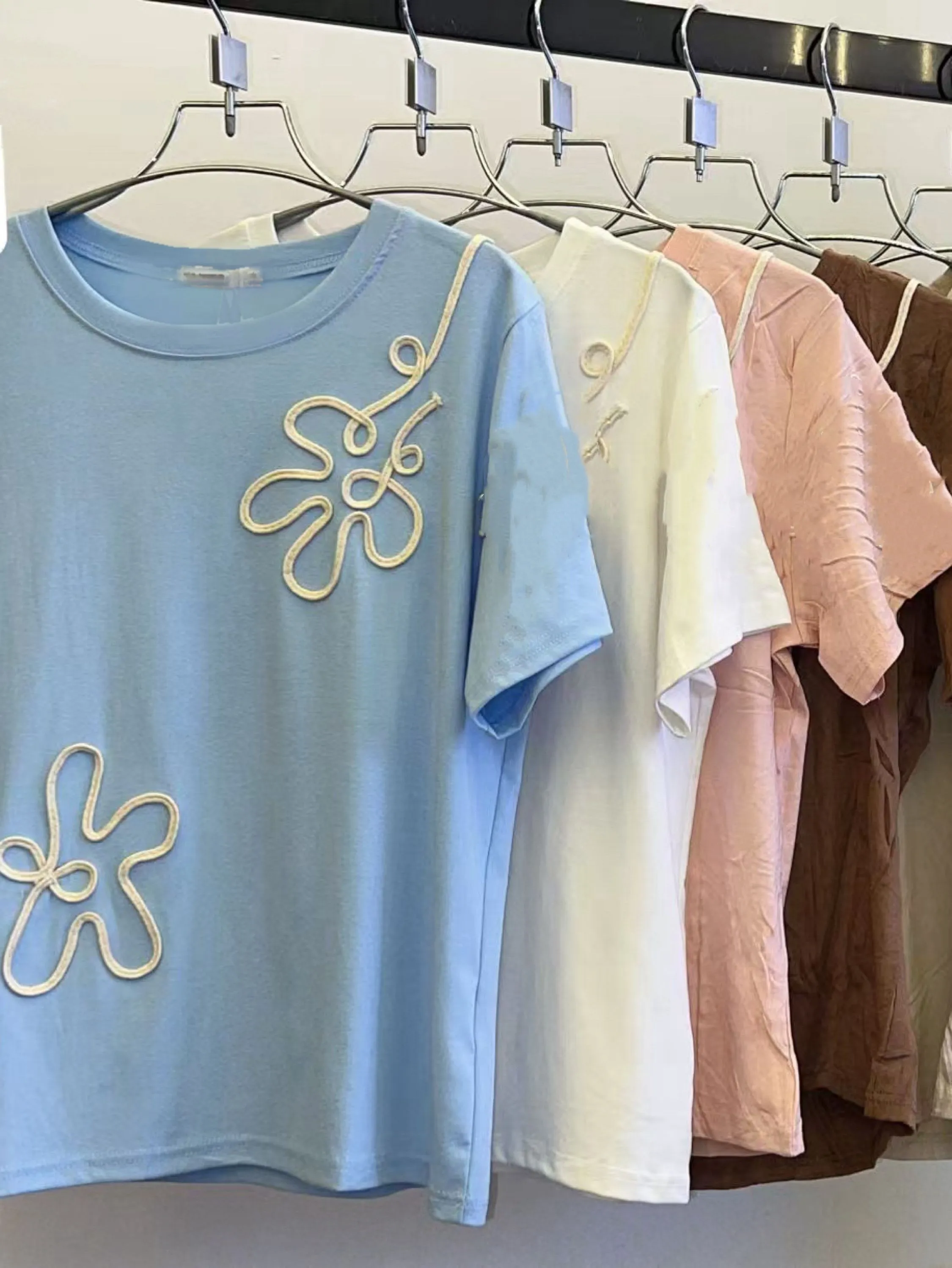 Blusa de algodão com bordado (Plus ) importado pedro ji