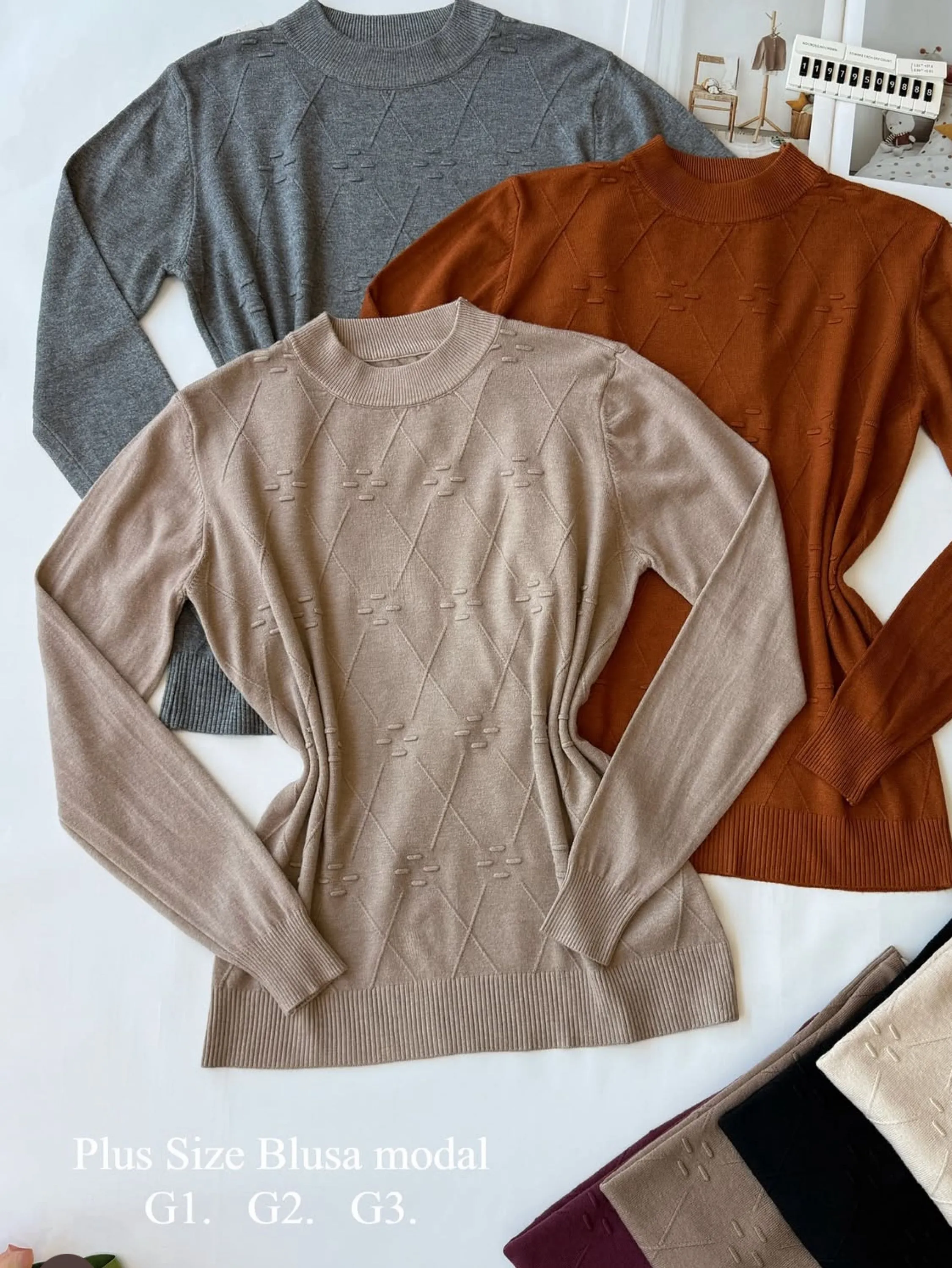 Blusa de plus (G1 G2 G3 ) modal importado pedro ji