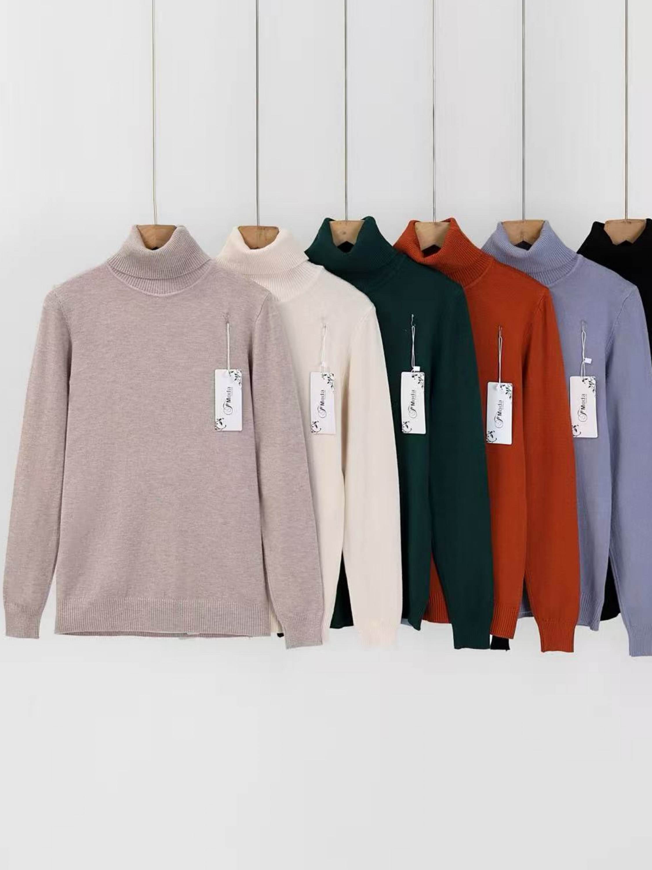 Blusa de gola alta modal importado pedro ji