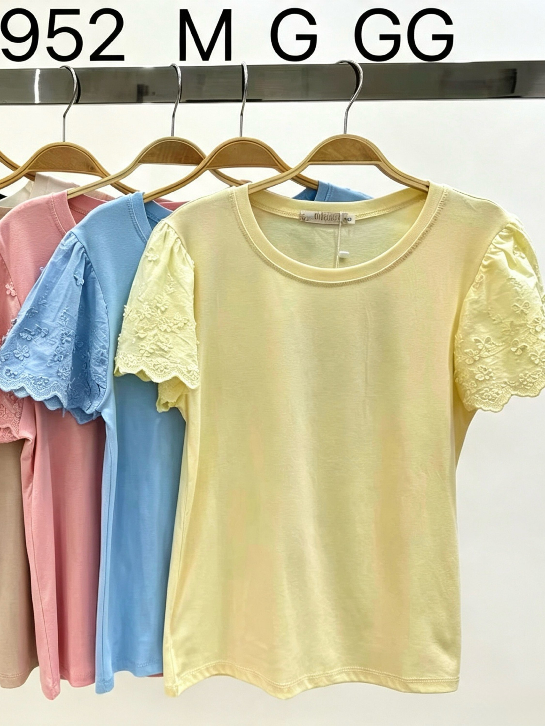 Blusa de algodão manga com leise importado Pedro ji