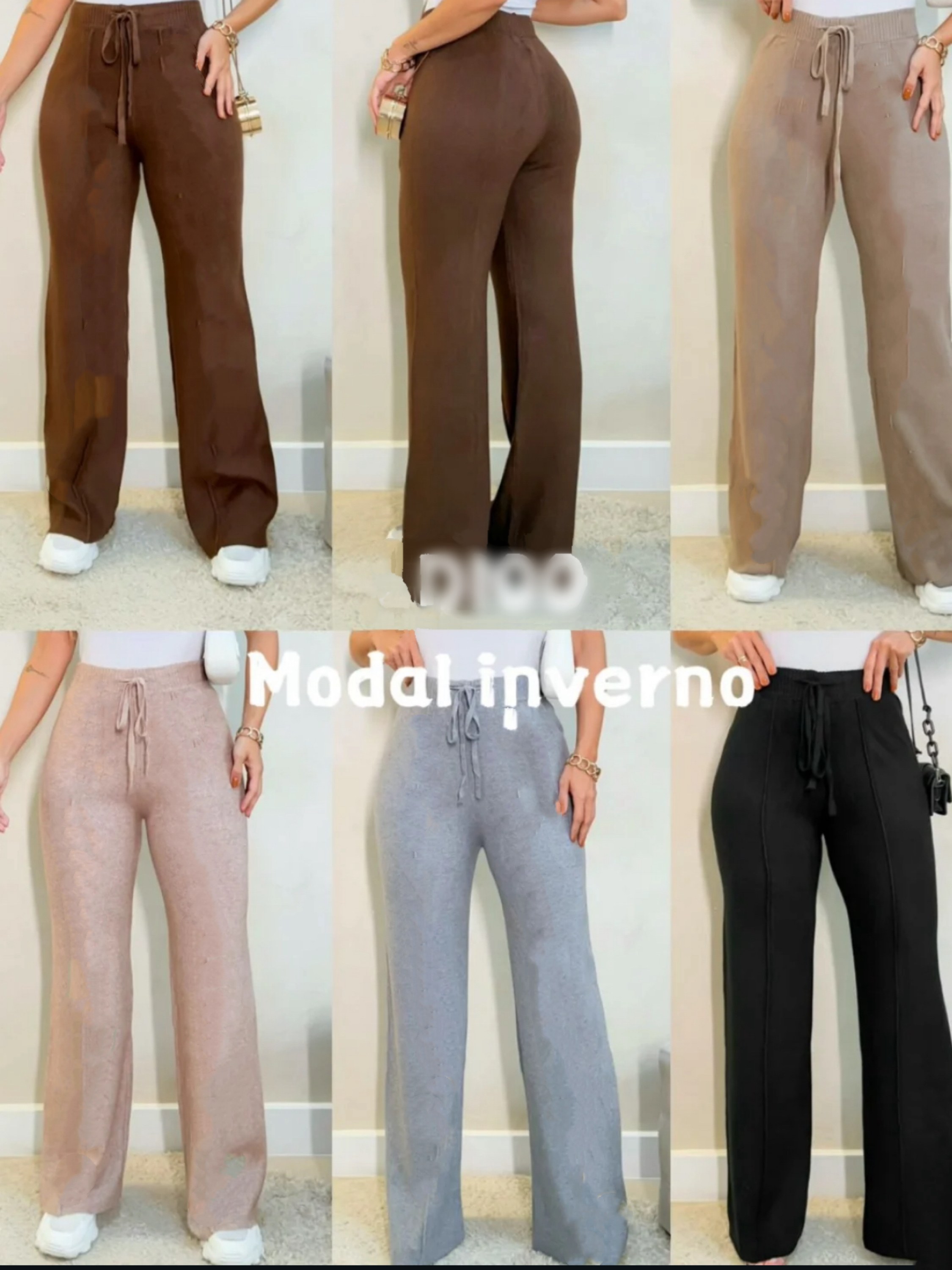 Calça de modal grosso importado pedro ji