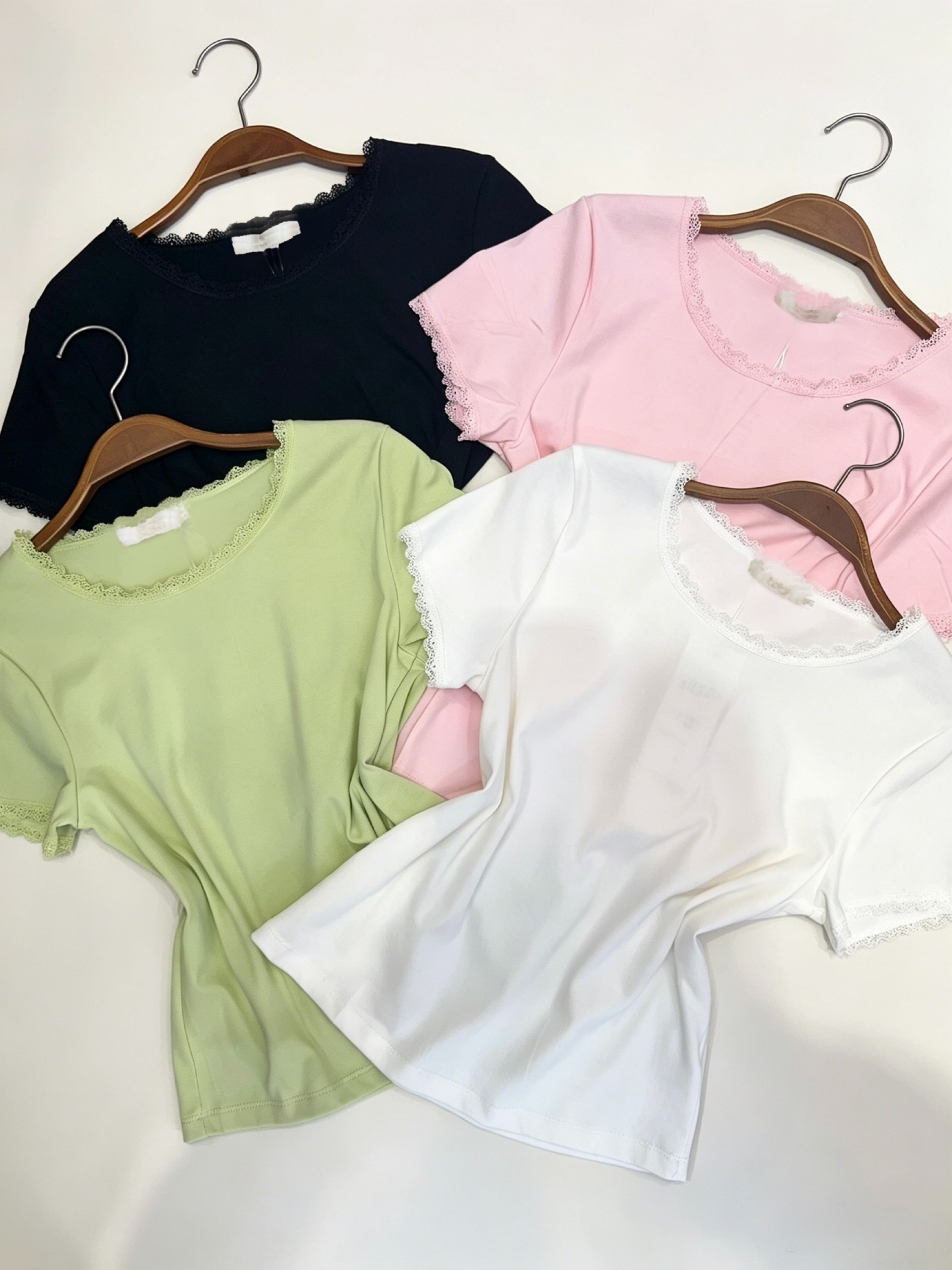 Blusa de algodão com renda importado pedro ji