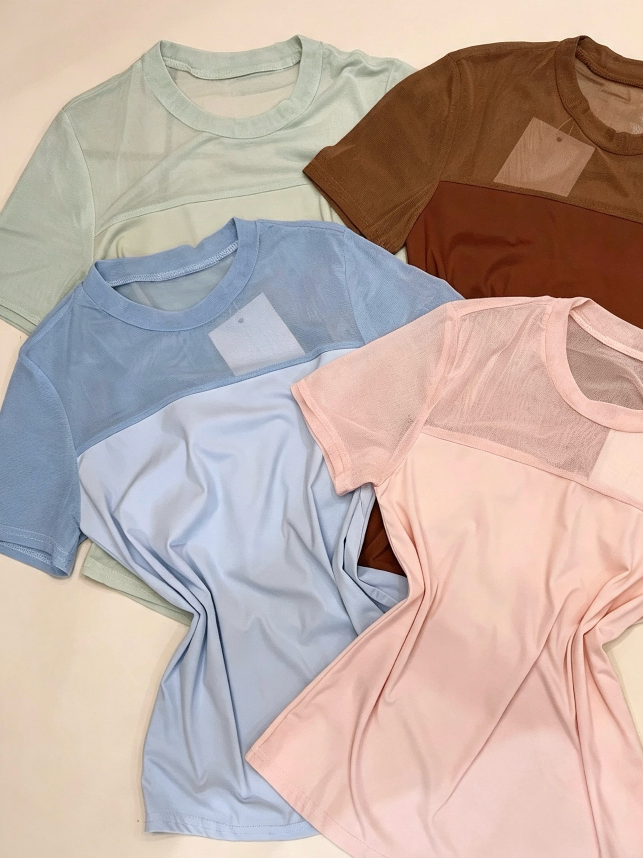 Blusa de poliamida com tule importado pedro ji