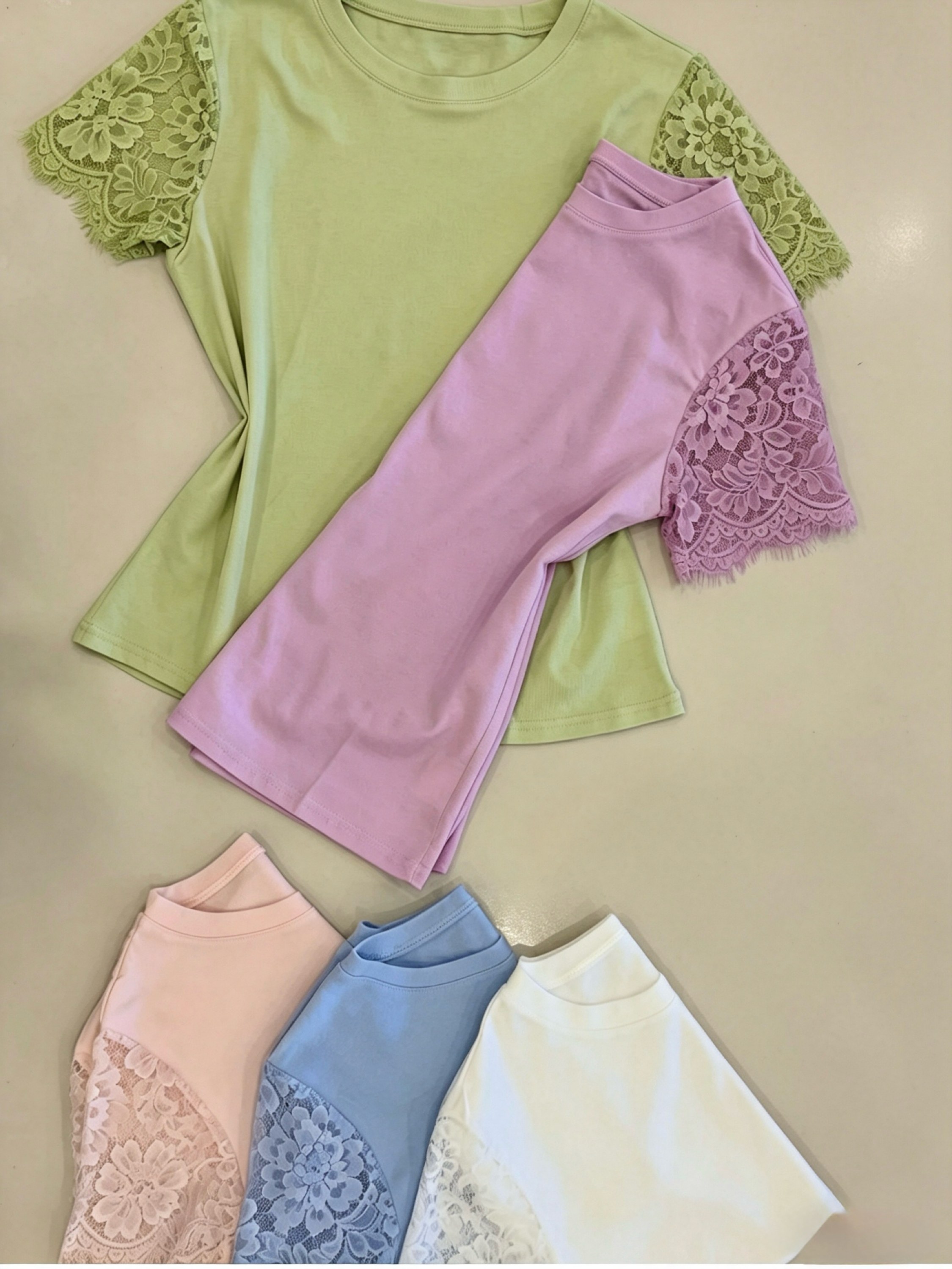 Blusa de algodão manga com renda importado Pedro ji