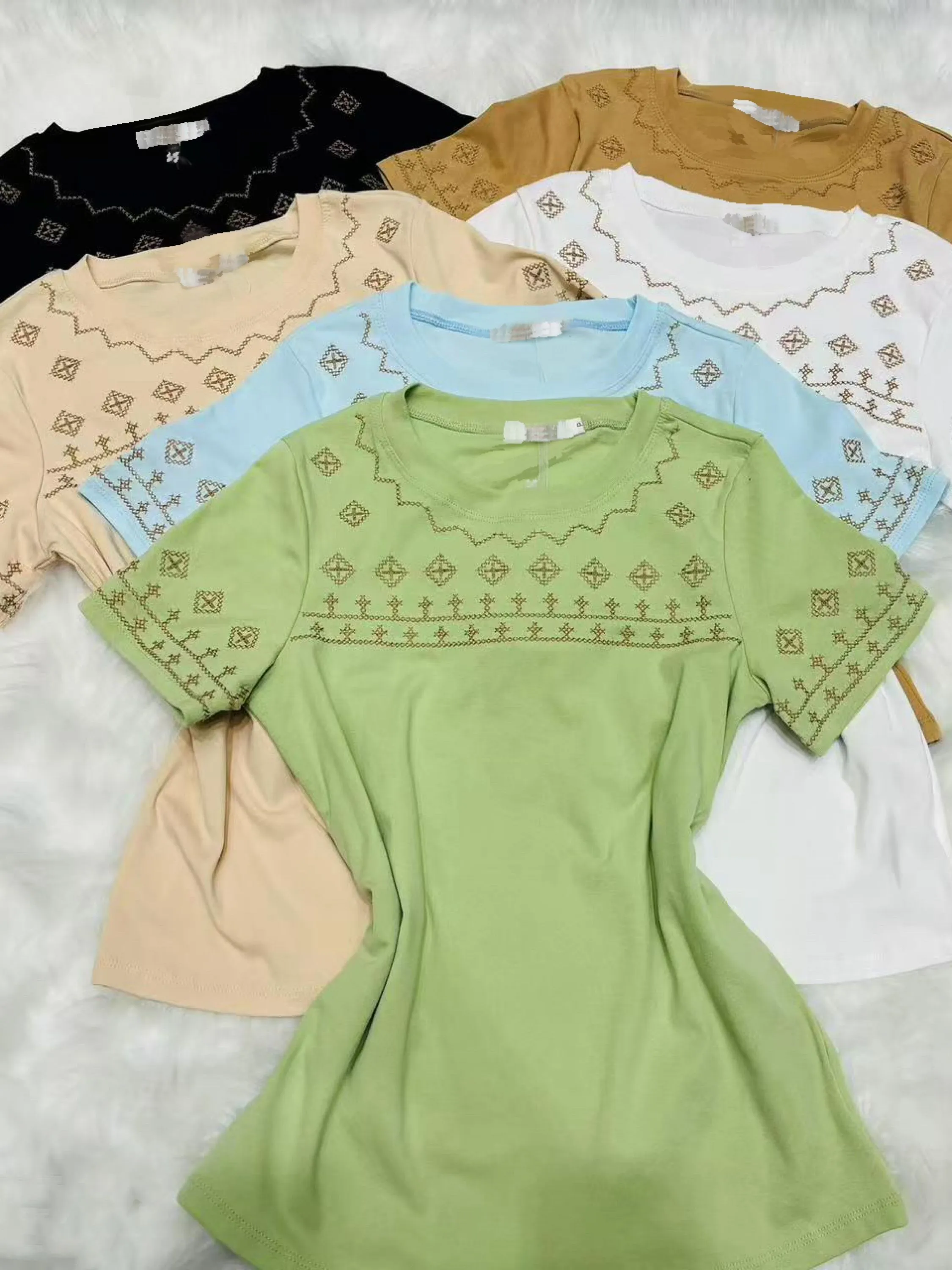Blusa de algodão com bordado importado pedro ji