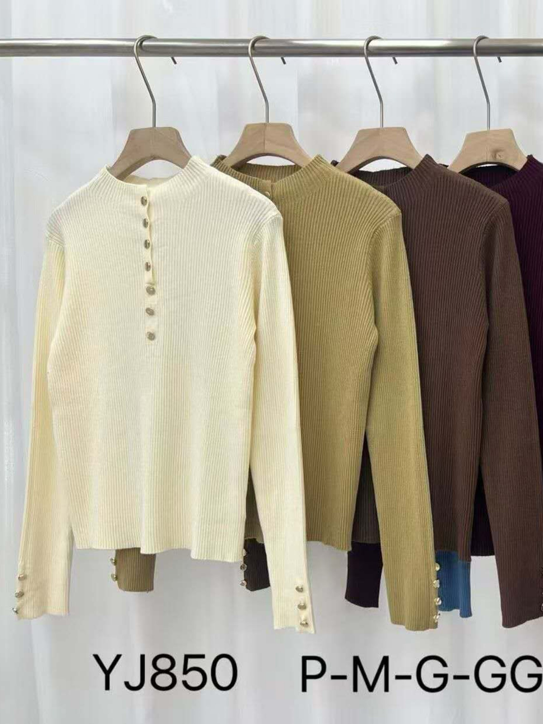 Blusa com botão modal macio importado pedro ji