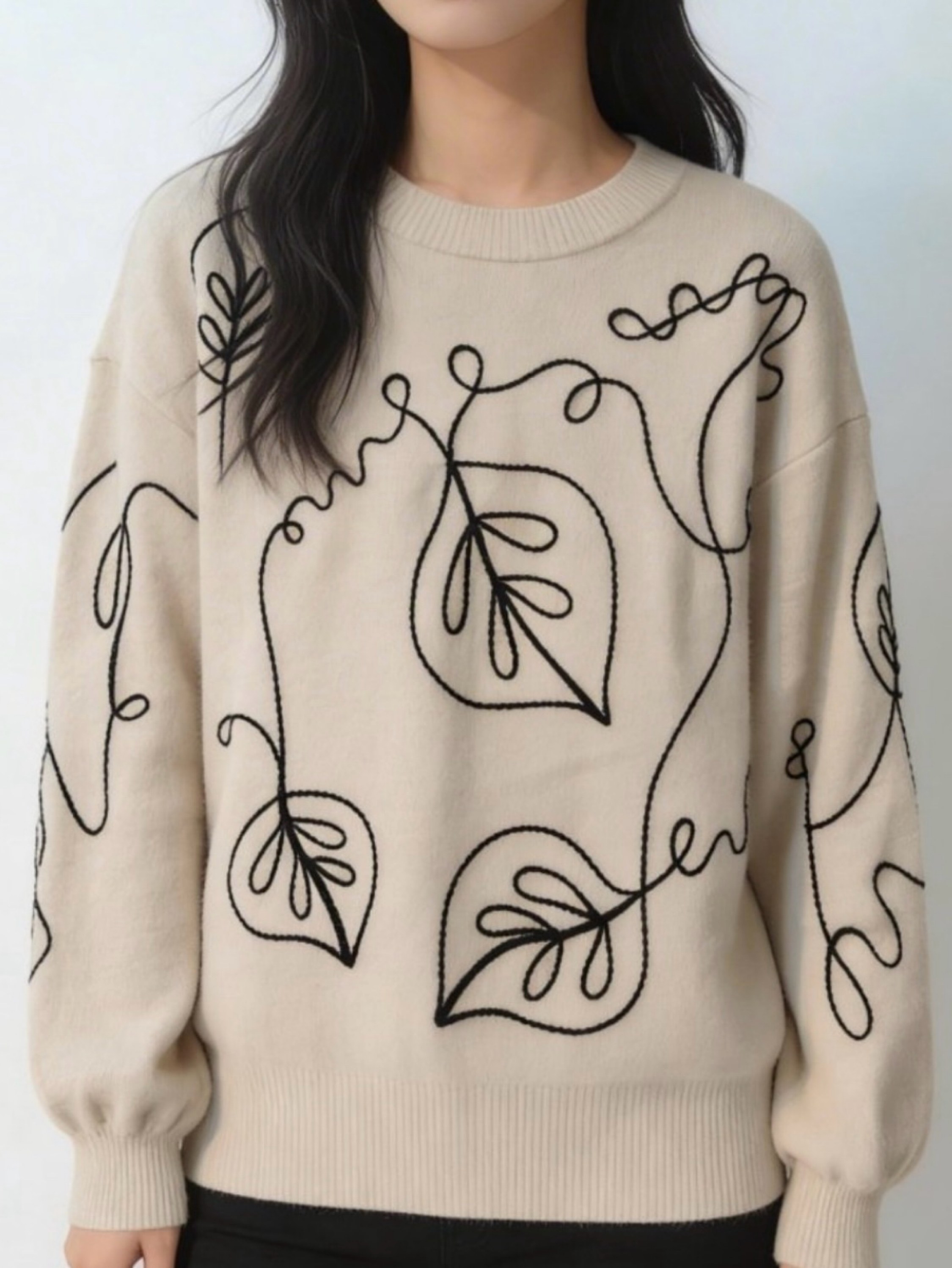 Blusa de lãzinha com bordado importado pedroji