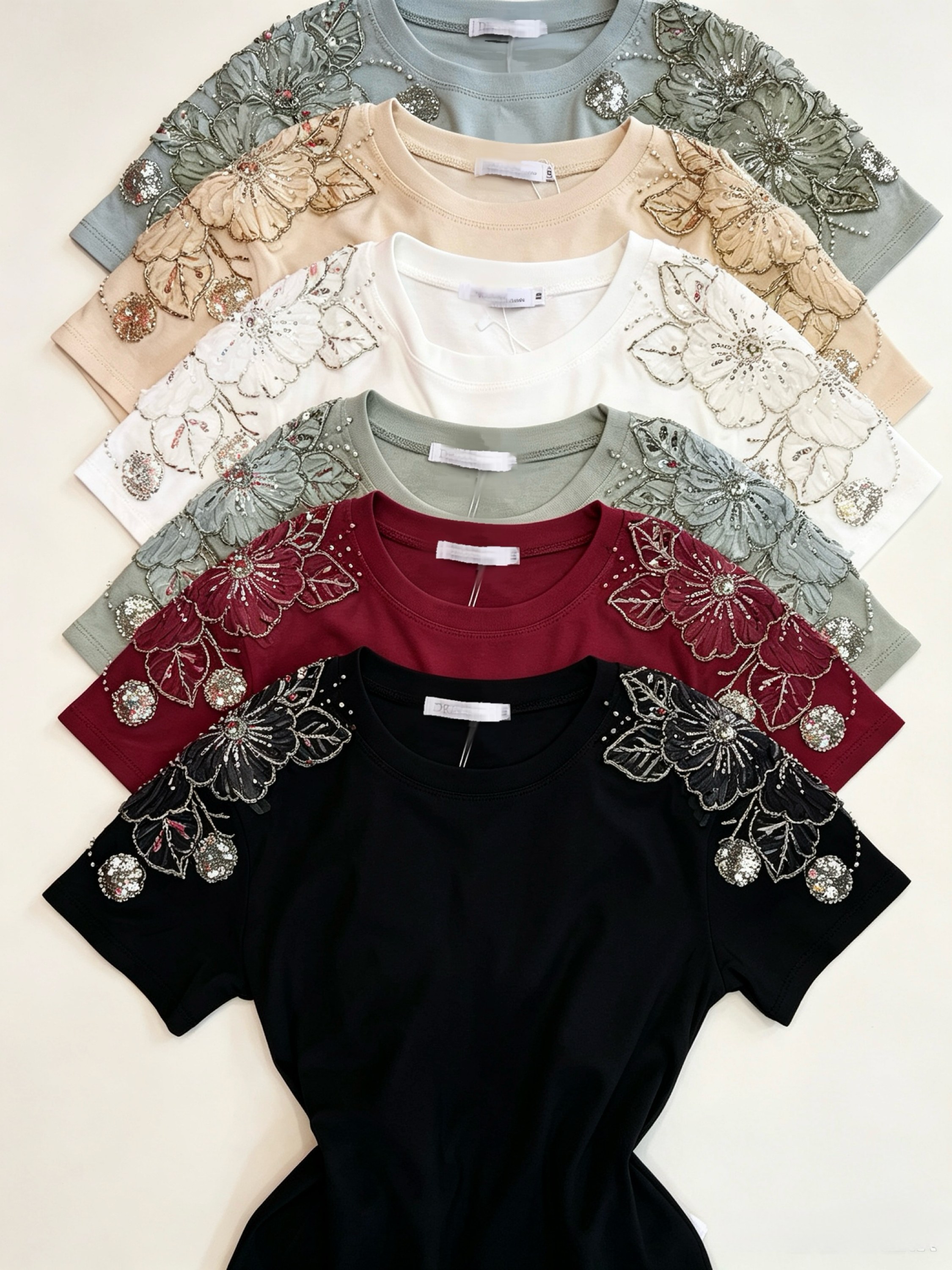 Blusa de algodão com pedreira importado Pedro ji