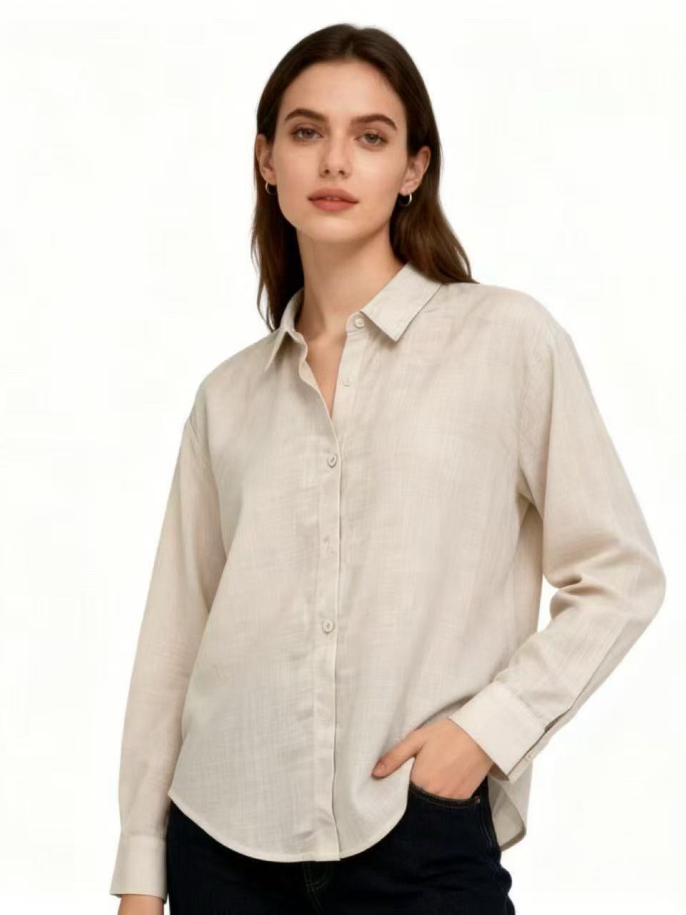 Blusa de camisa linho importado pedro ji