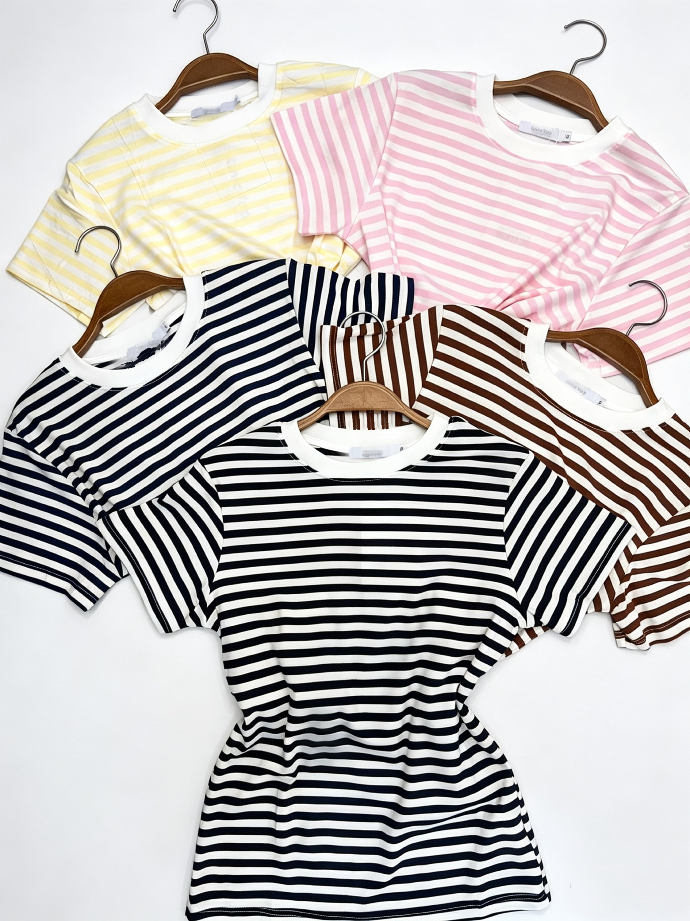 Blusa de algodão listrada importado pedro ji