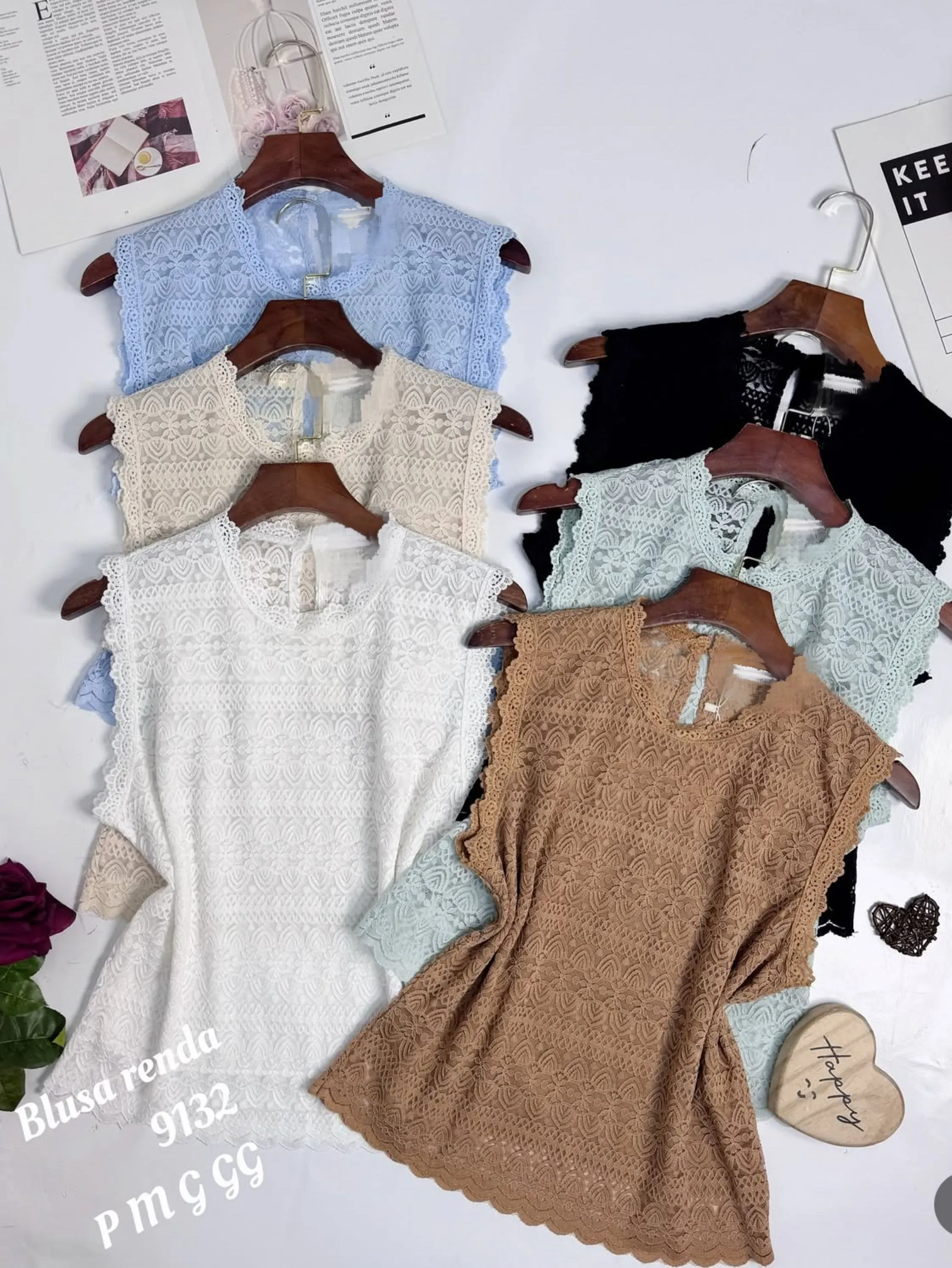 Blusa de renda com forro elastano importado pedro ji