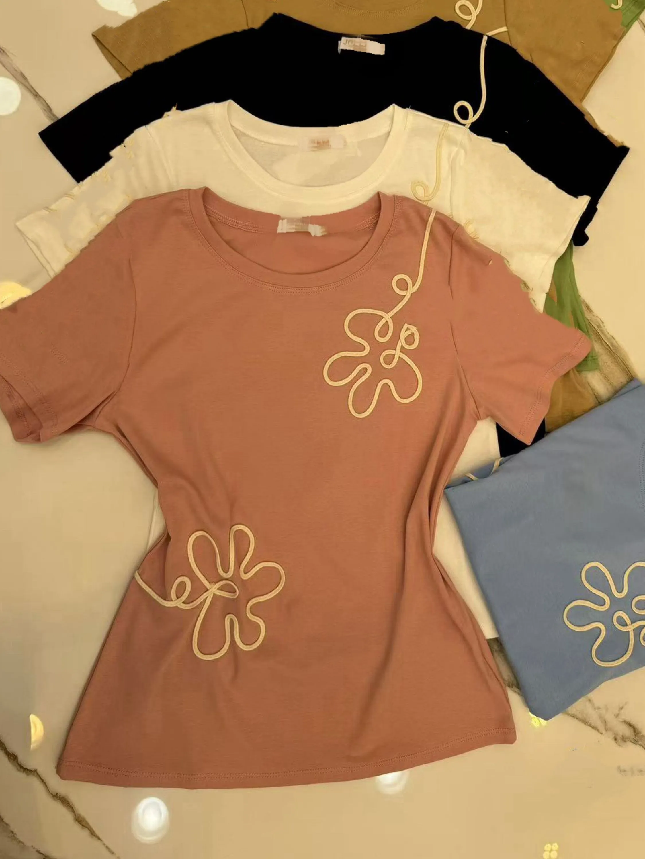 Blusa de algodão com bordado (Plus ) importado pedro ji
