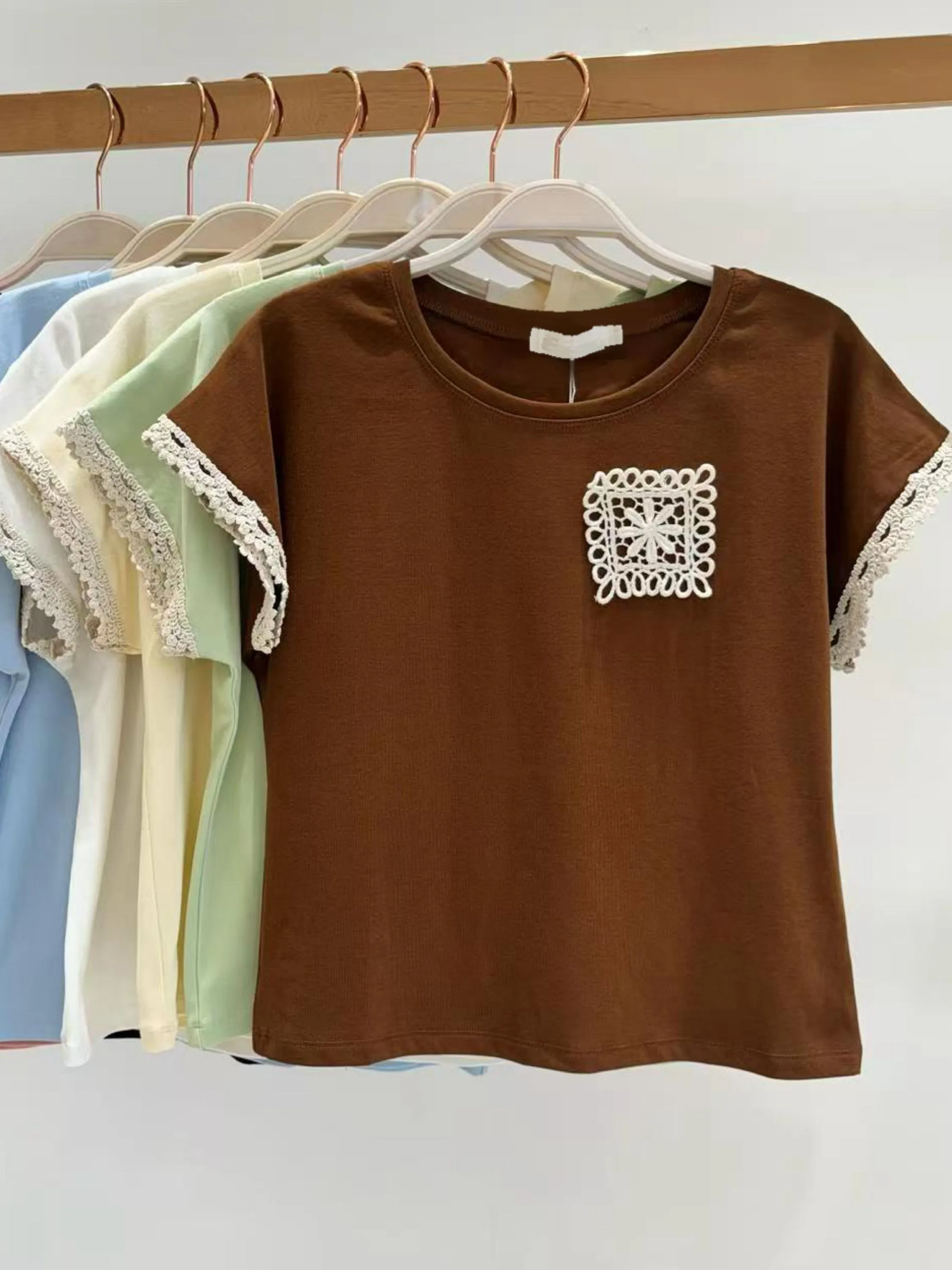 Blusa de algodão com bordado importado pedro ji