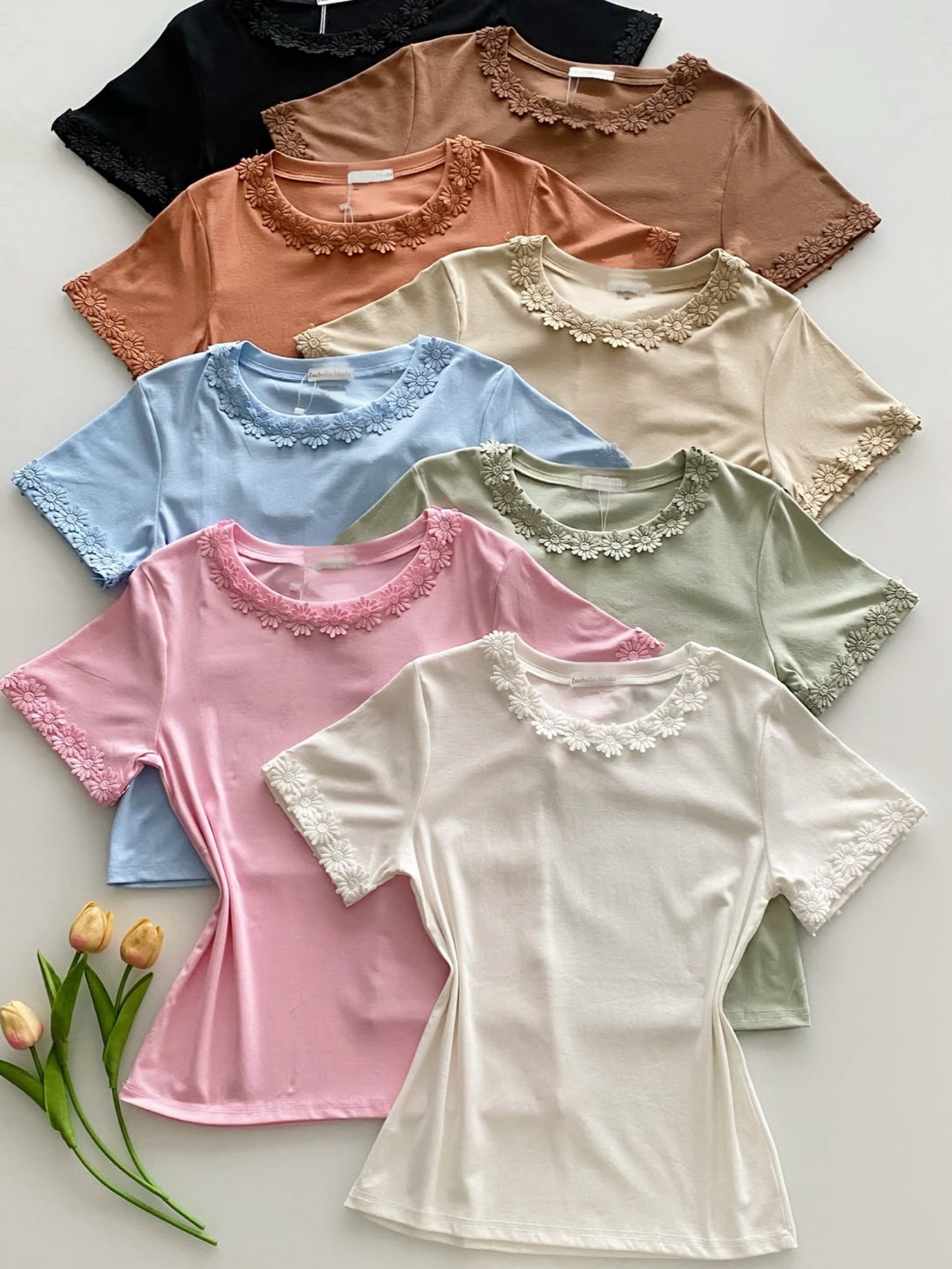 Blusa de algodão com bordado importado pedro ji