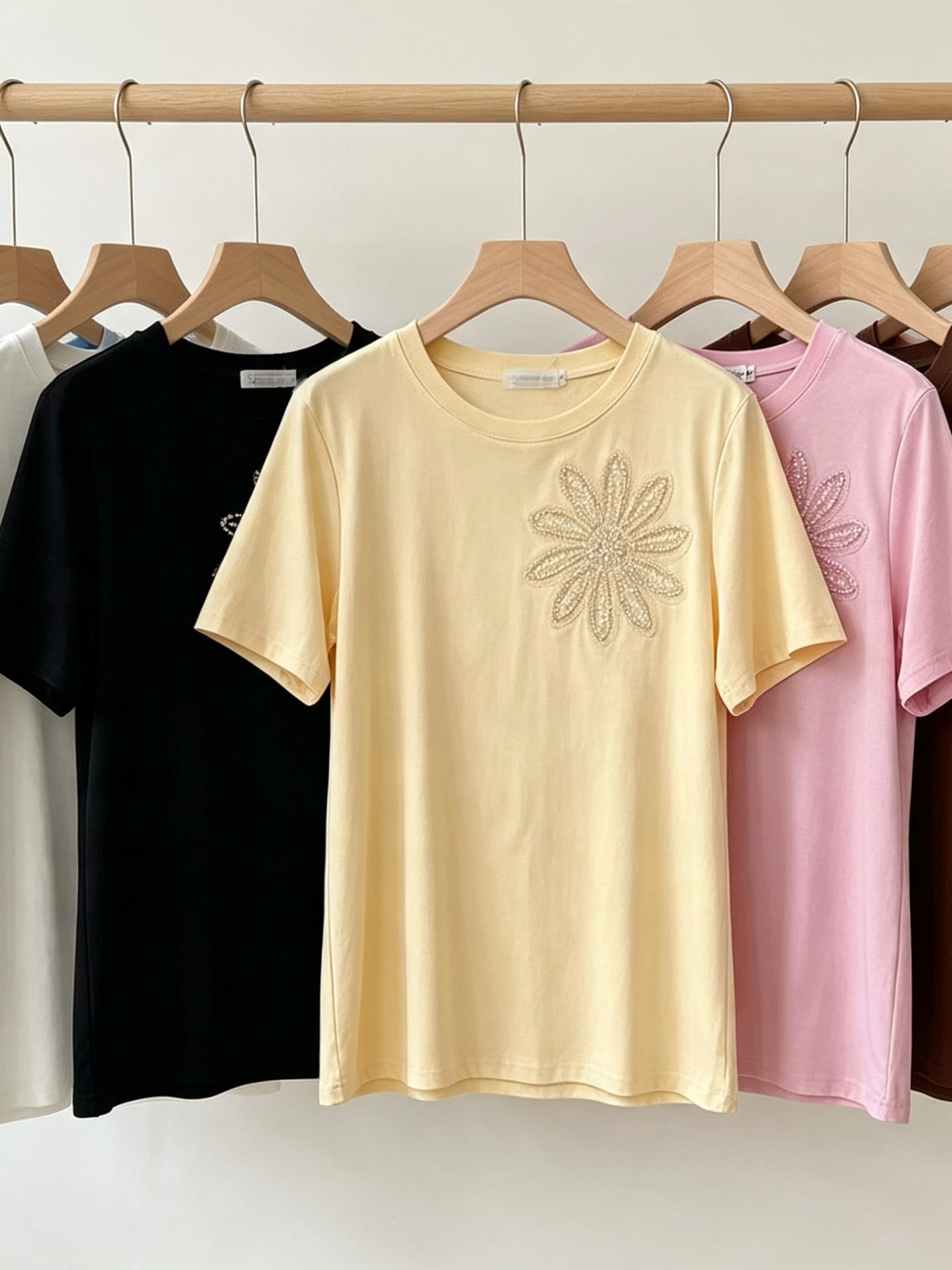 Blusa de algodão com pedreira importado pedro ji