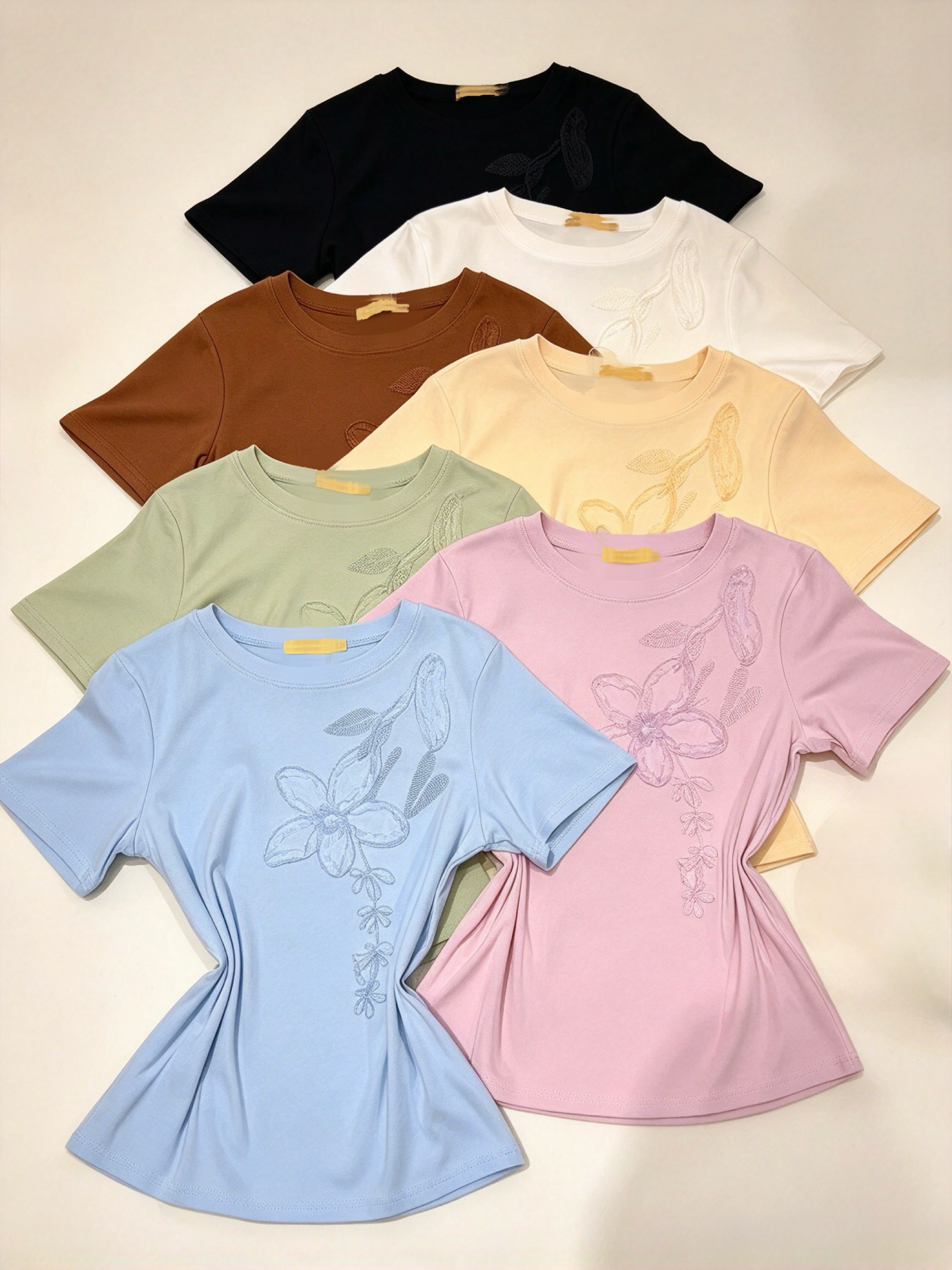 Blusa de algodão com bordado e renda importado Pedro ji