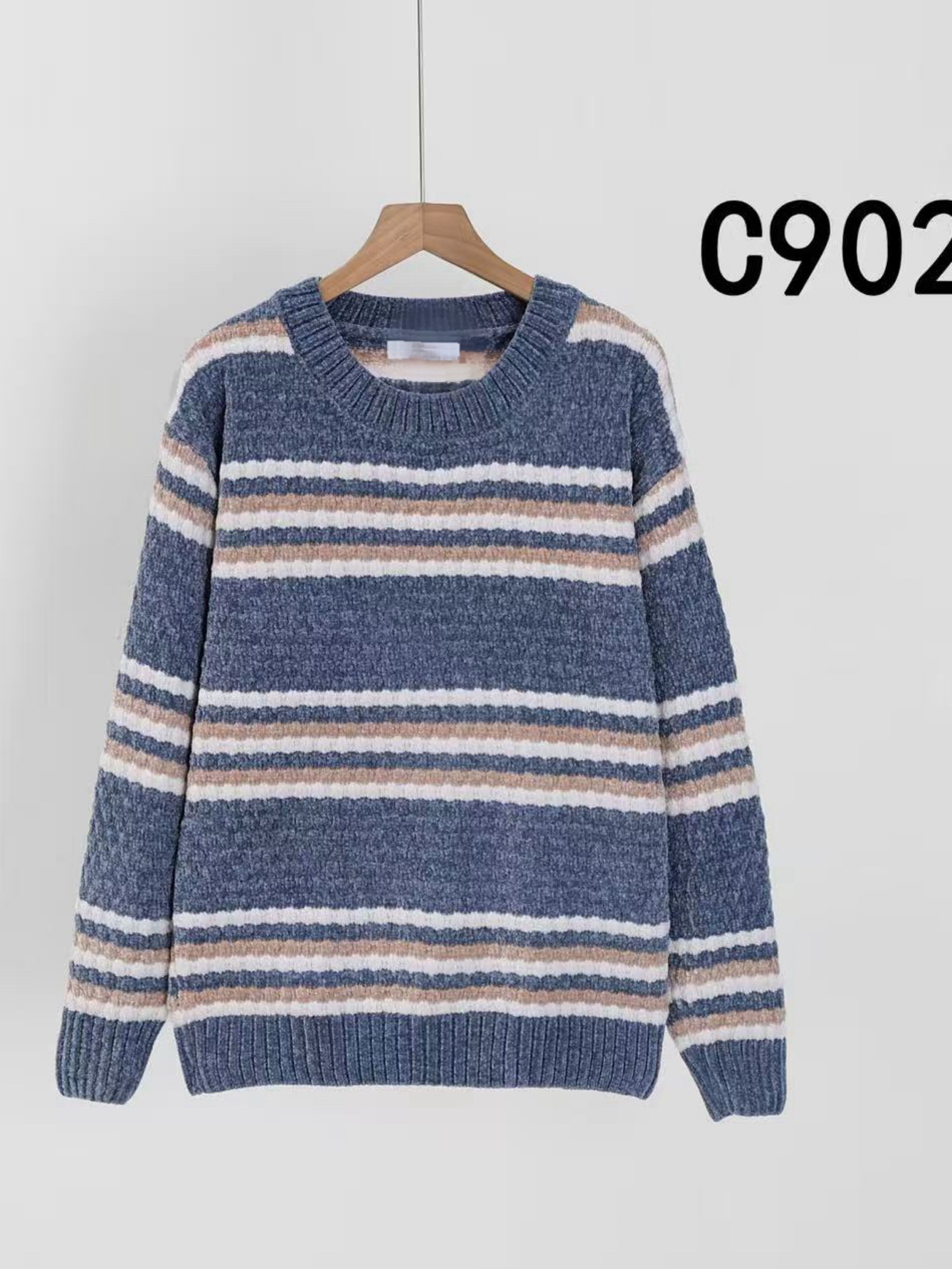 Blusa de chenile colorido importado pedro ji