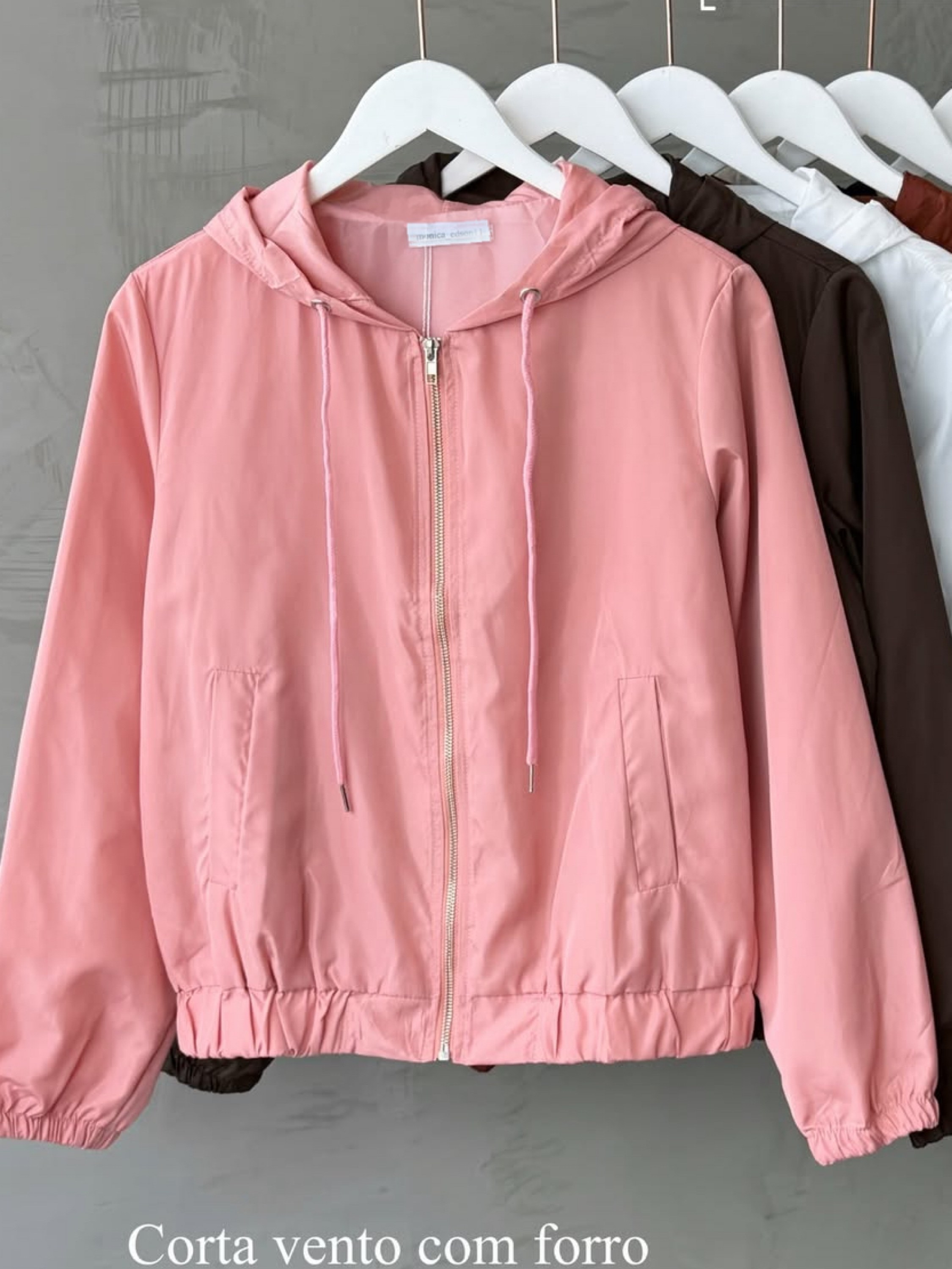 Casaco de corta vento com forro importado pedro ji