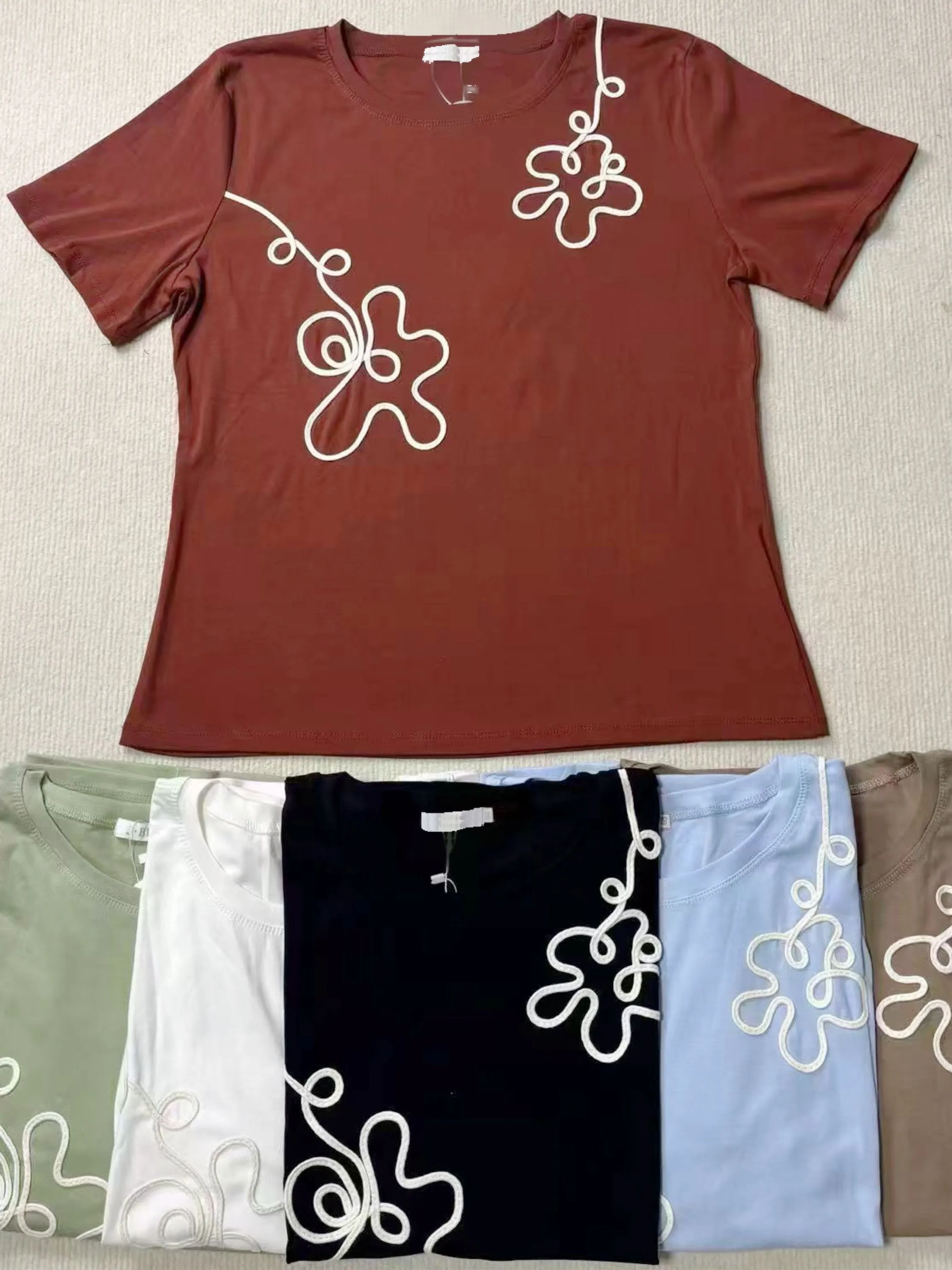 Blusa de algodão com bordado (Plus ) importado pedro ji