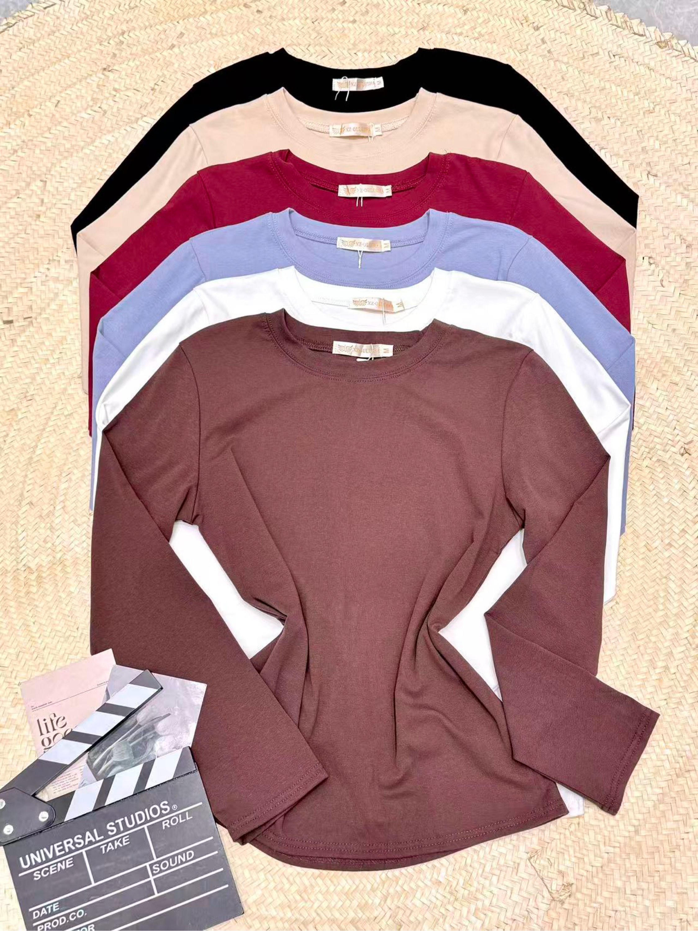 Blusa de algodão manga longa importado pedro ji