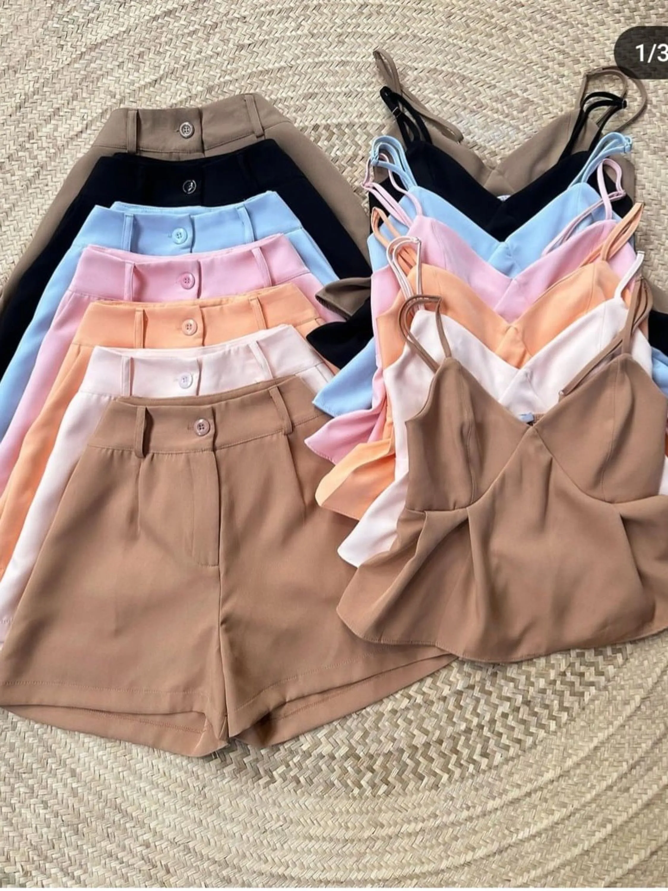 Conjunto alfaiataria shorts e regatinha