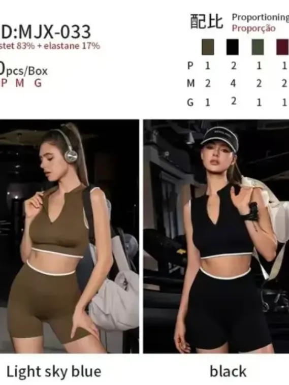 Conjunto Poliamida P M G #Mjx033 Academia