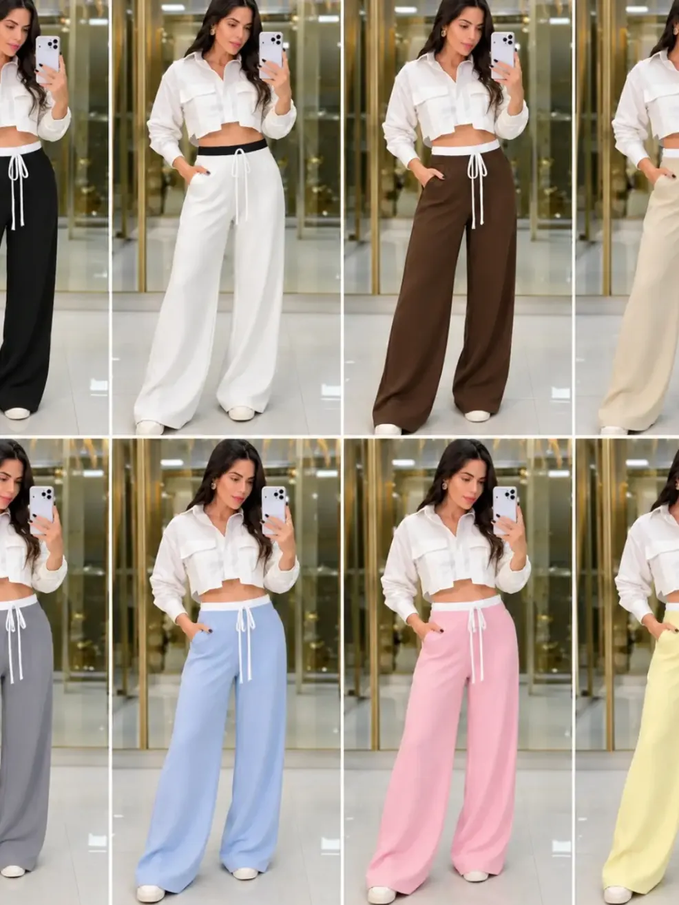 Calça Virgínia Marrant P M G Zíper Lateral