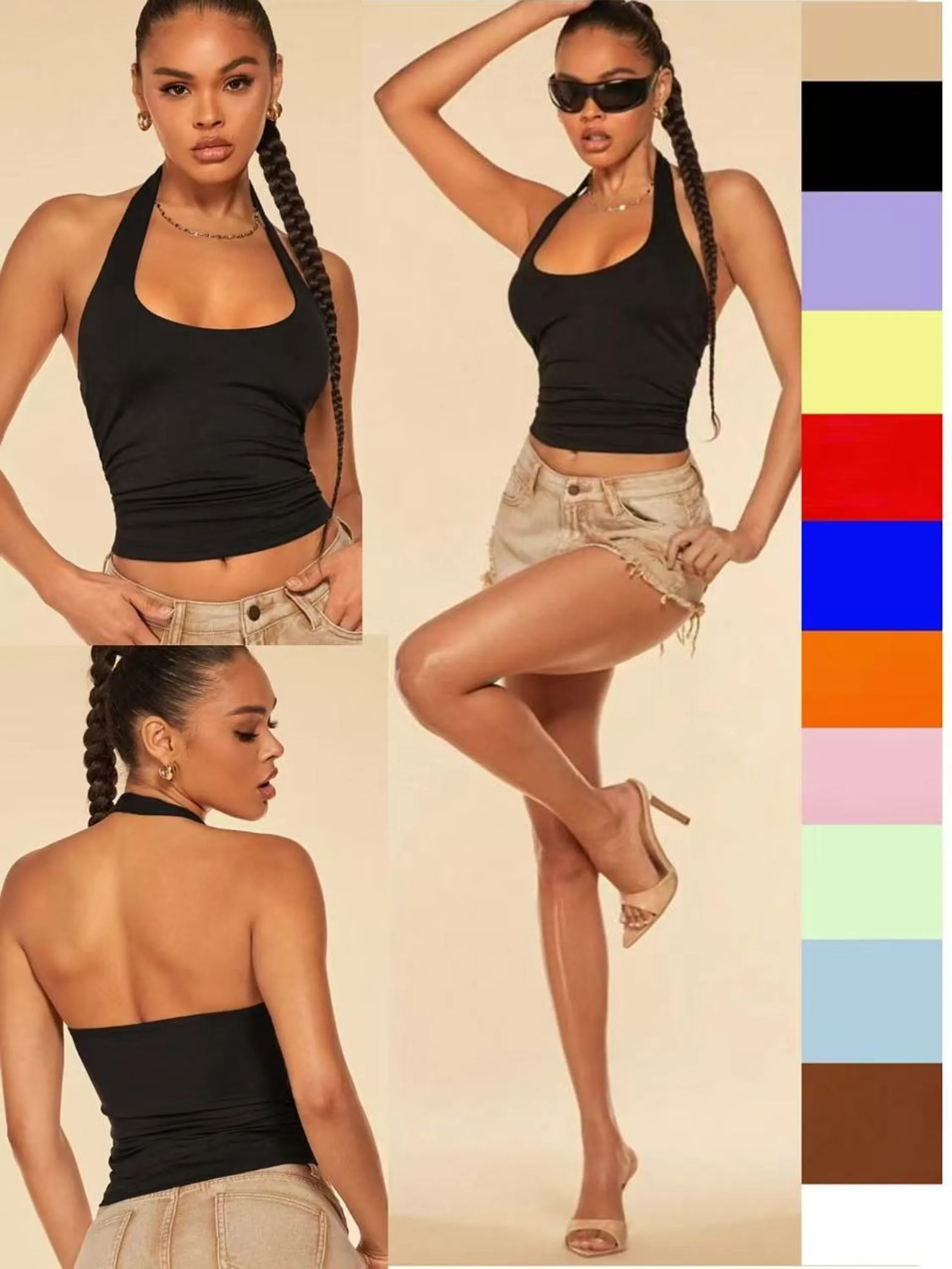 Blusa suplex com bojo frente única