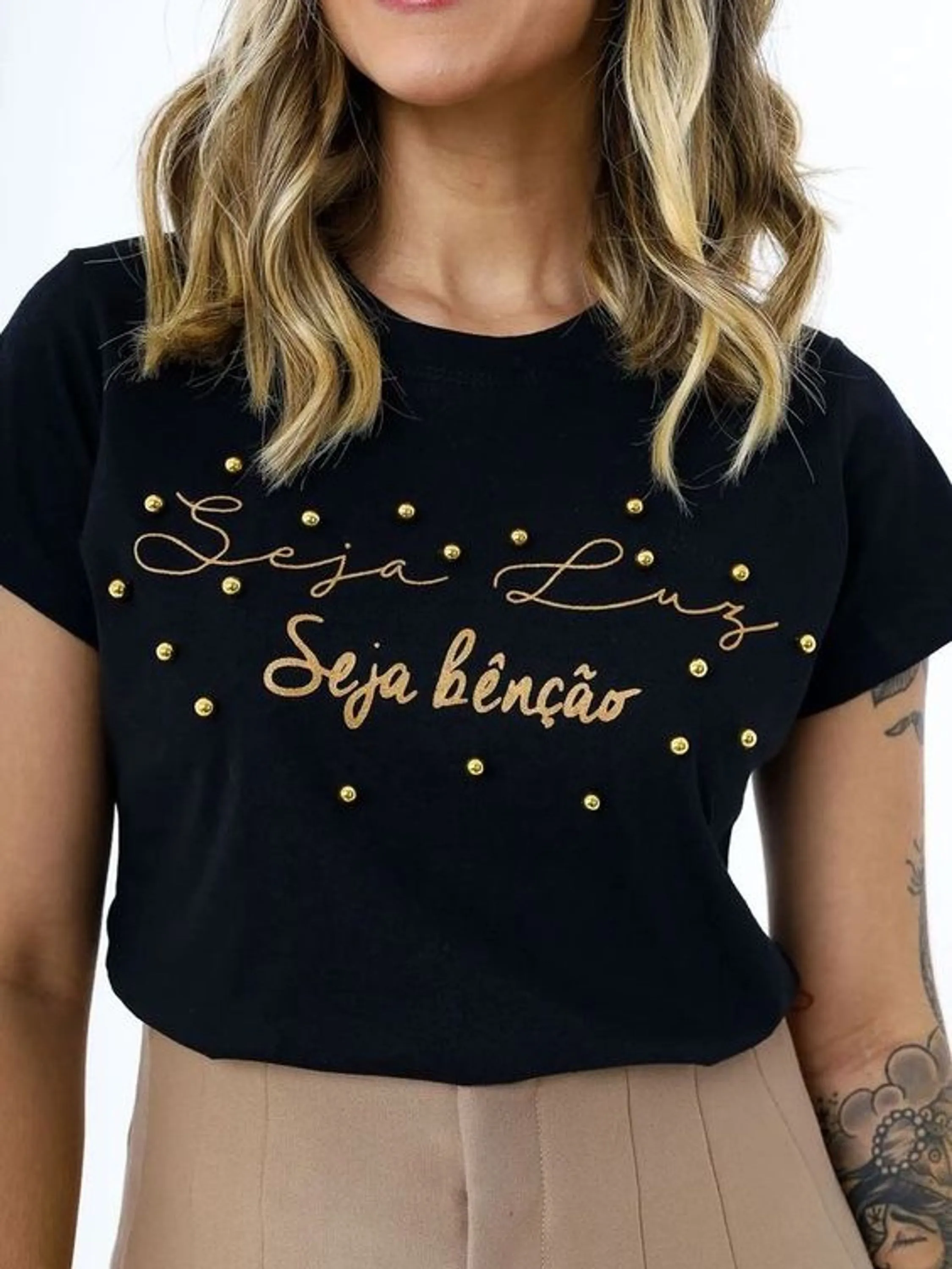 PROMOÇÃO T-shirt "Seja Luz Seja benção "