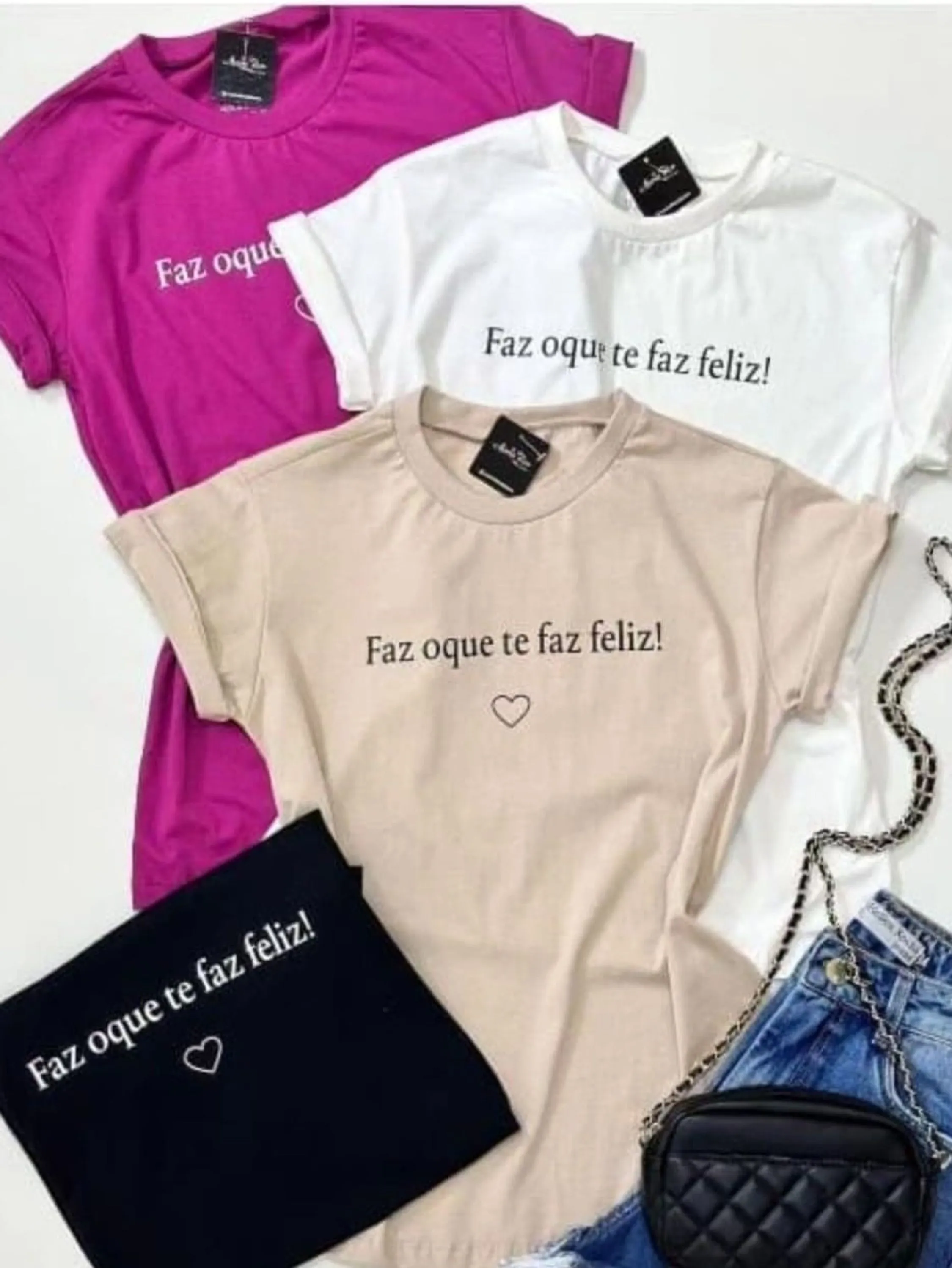 PROMOÇÃO Tshirt "Faz o que te faz feliz"