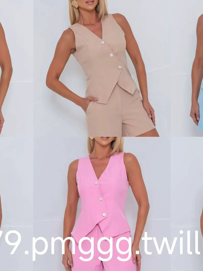 Conjunto Colete e Short Twill xy-679