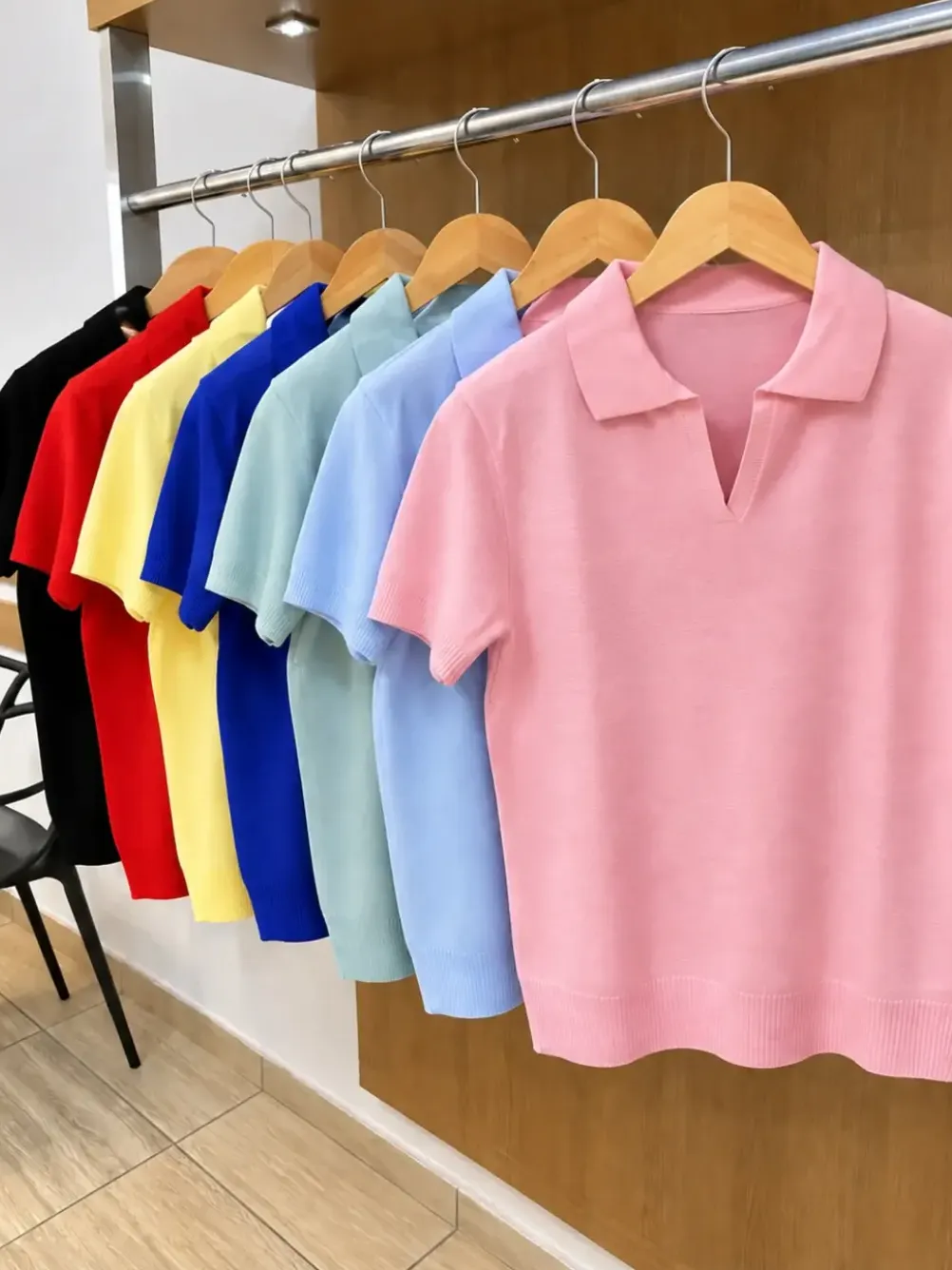 Blusa Modal Gola Polo Único Veste 36‑42