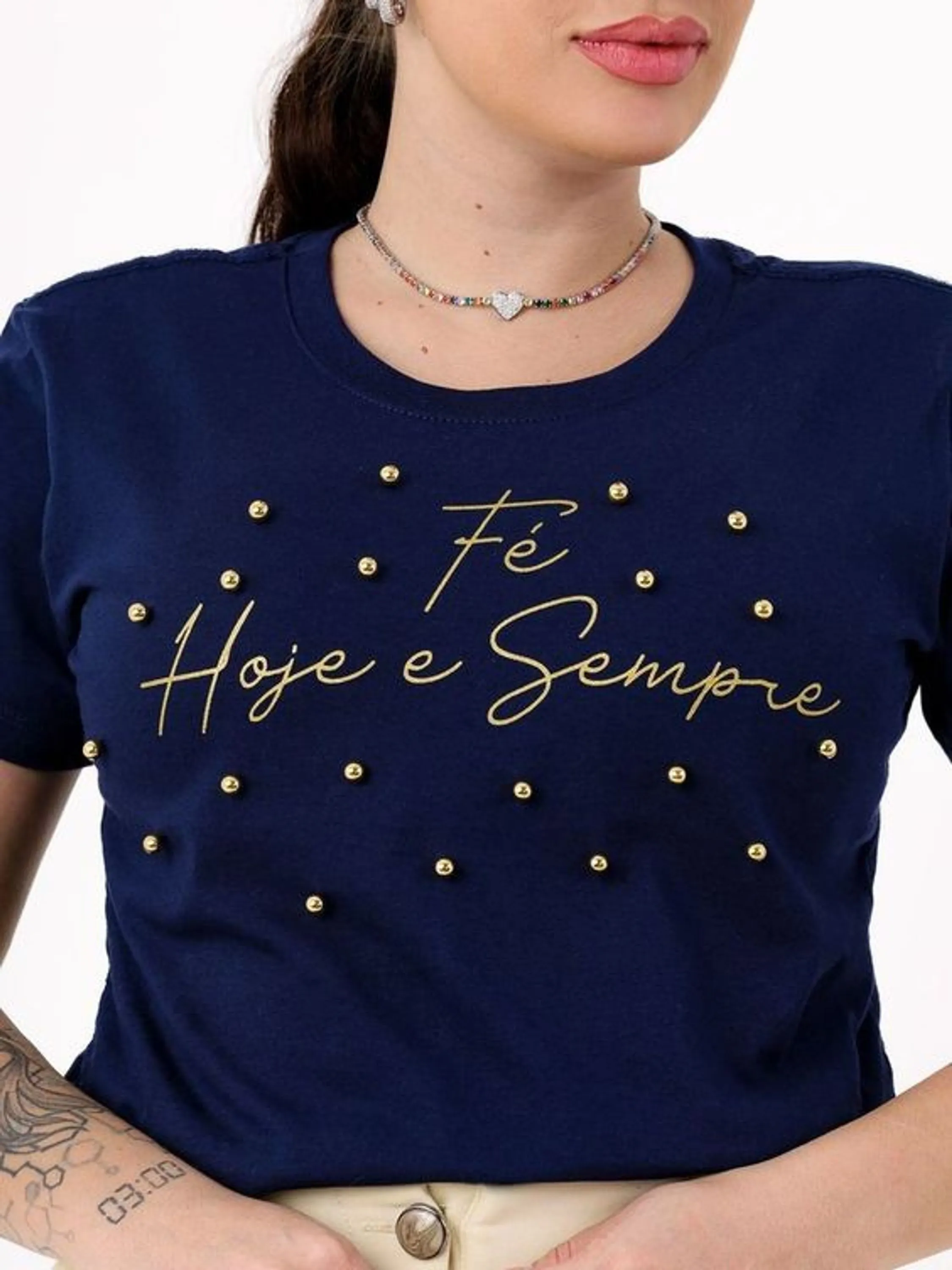 PROMOÇÃO T'shirt "Fé hoje e sempre "