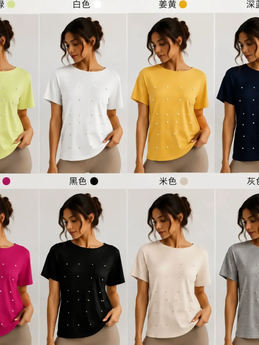 T-Shirt Viscolaycra Com Pérola Veste 36-42