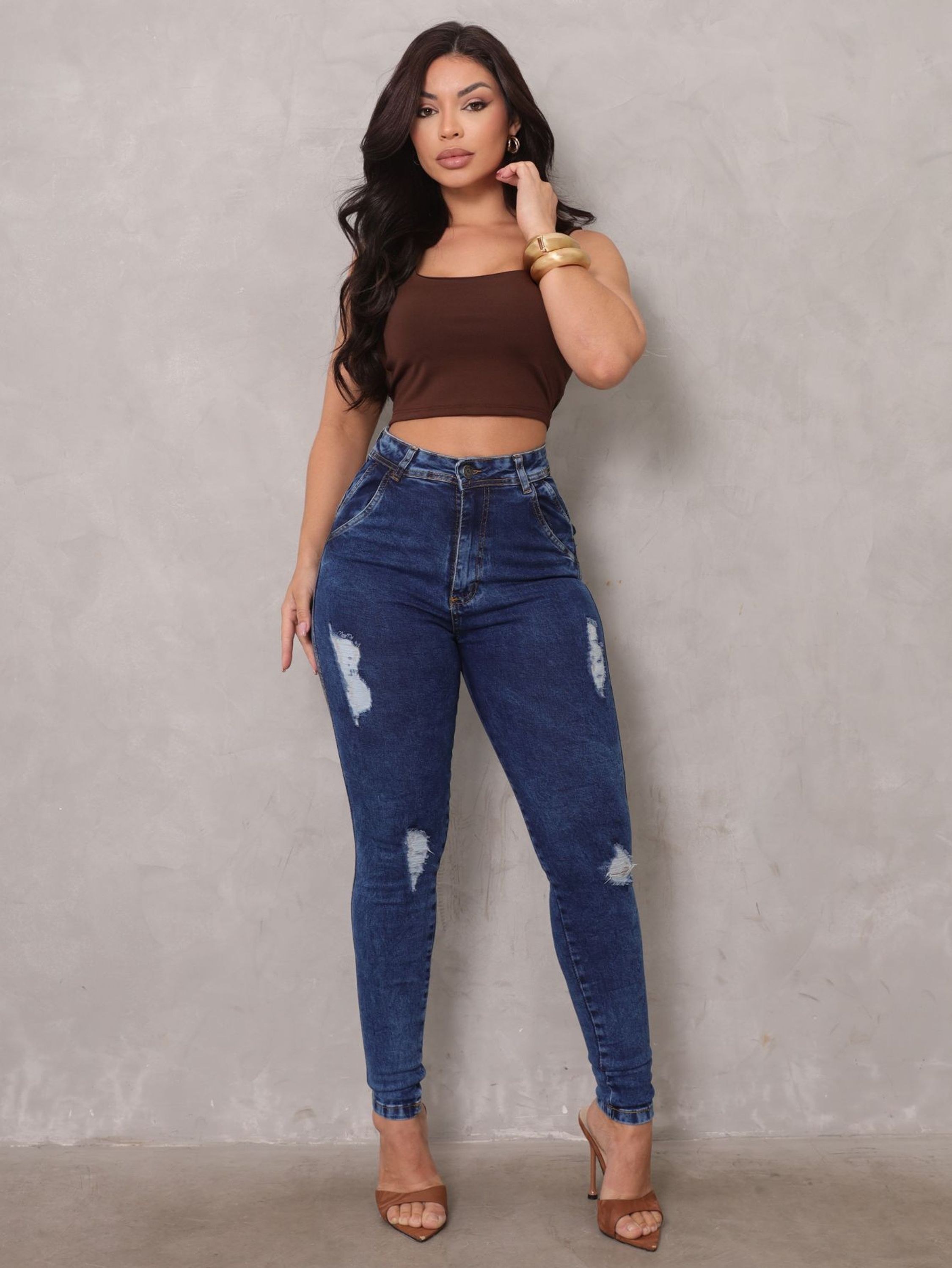 Calça Jeans Skinny Com Elastano Premium 2278