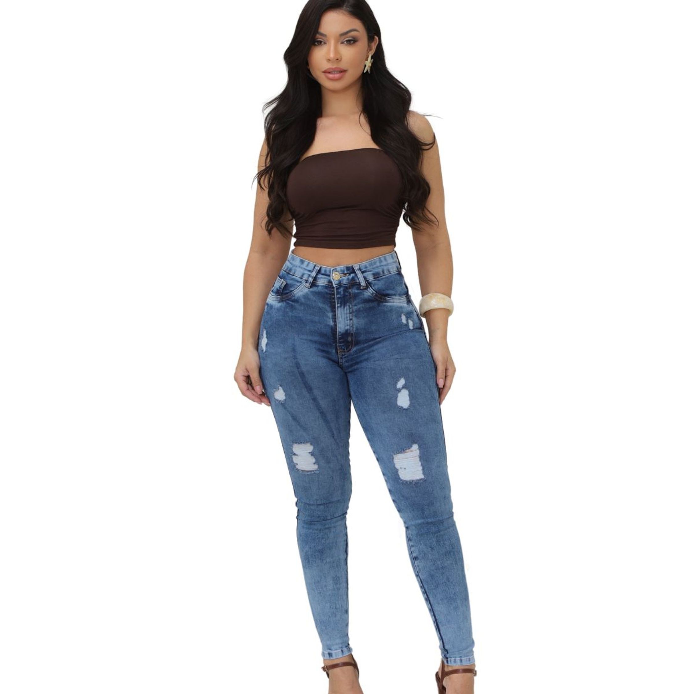 Calça Jeans Skinny Com Elastano Premium 2275