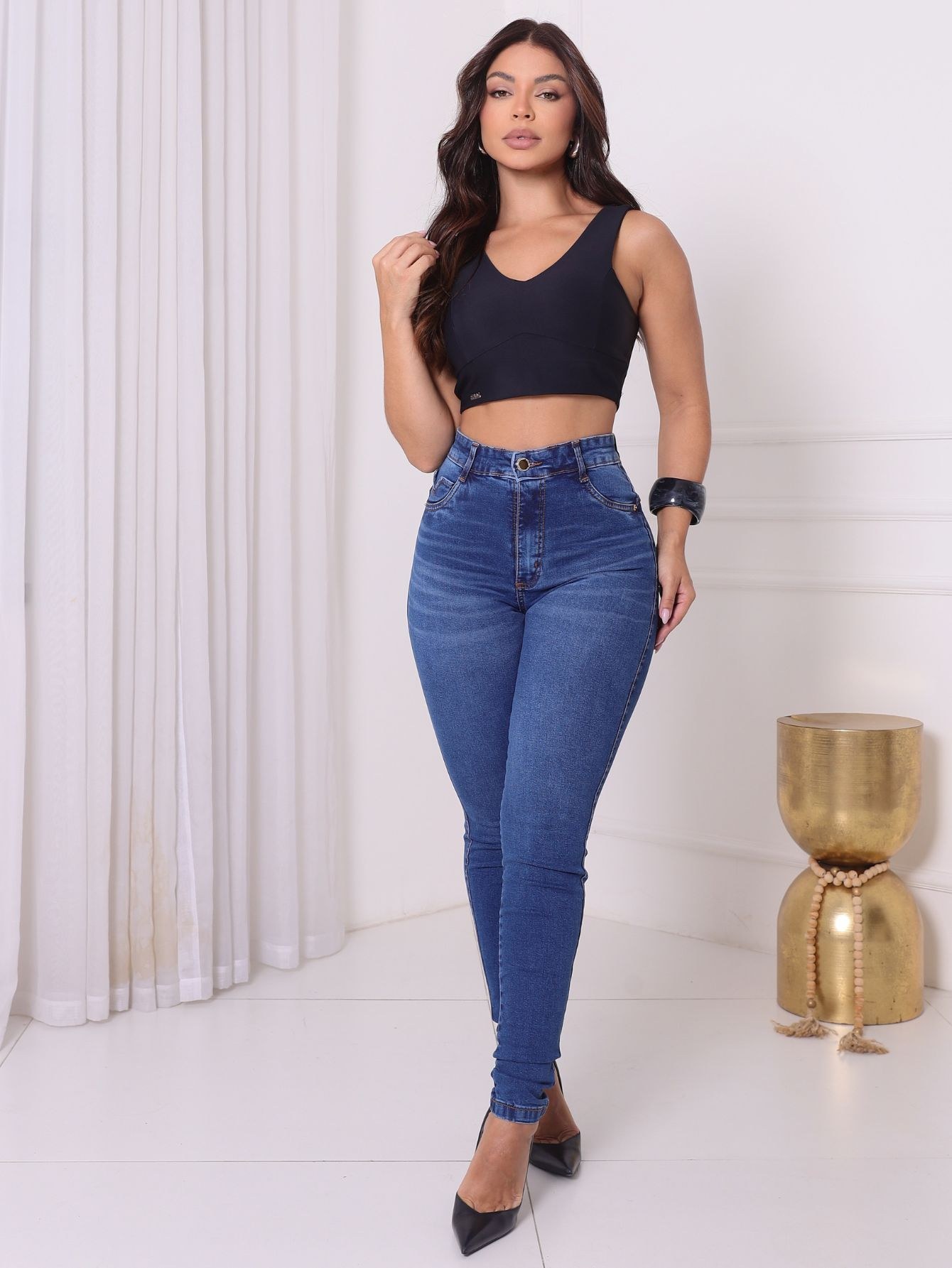 Calça Jeans Feminina com Elastano Premium Modeladora 2346