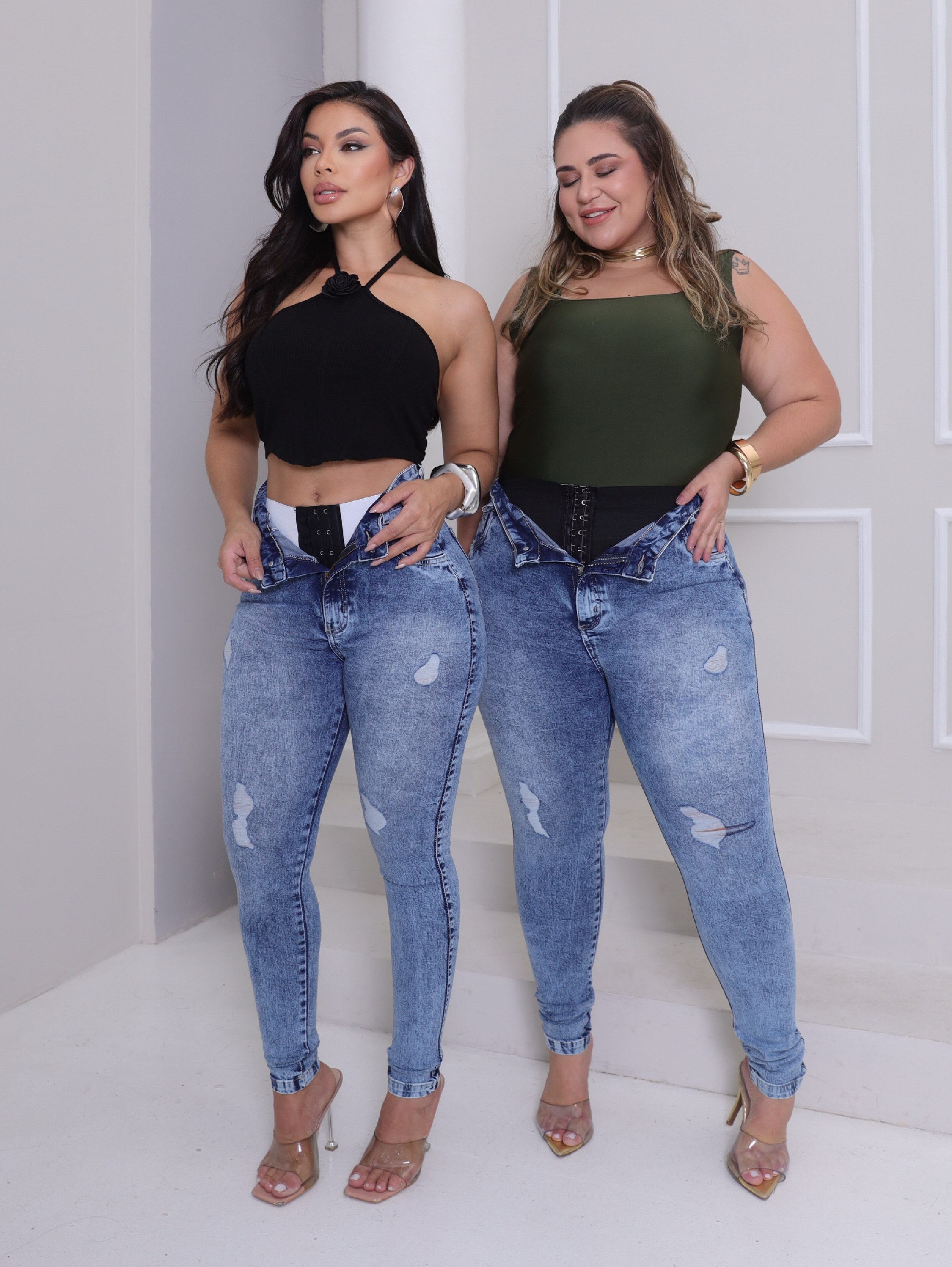 Calça Jeans Feminina Lipo Shape Skinny com Elastano Premium 2290