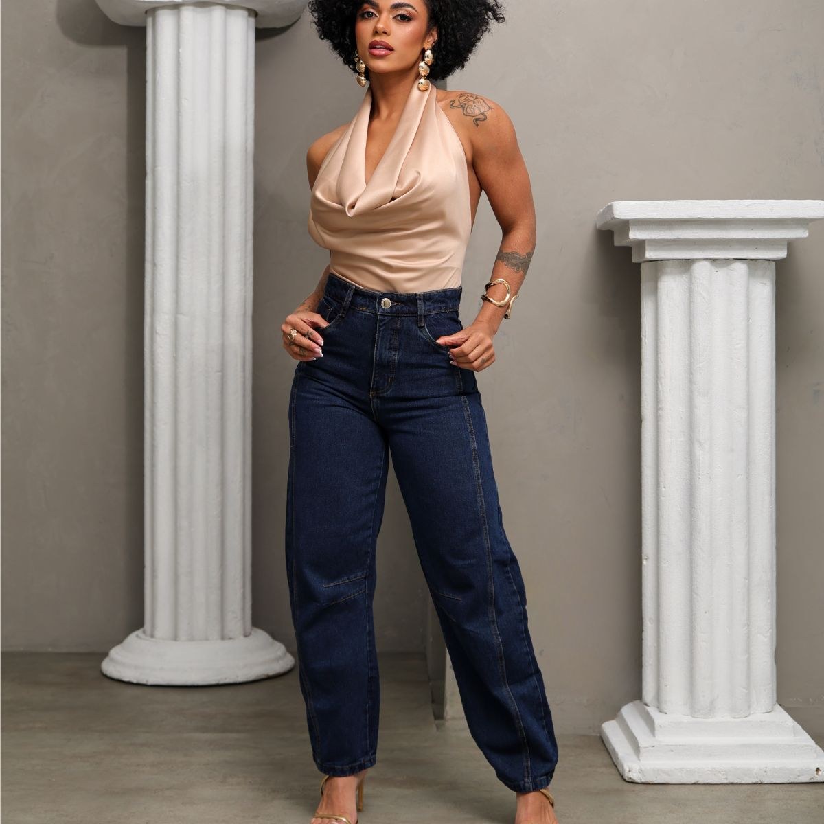 Calça Barrel 100% ALGODÃO Linha Premium 2361
