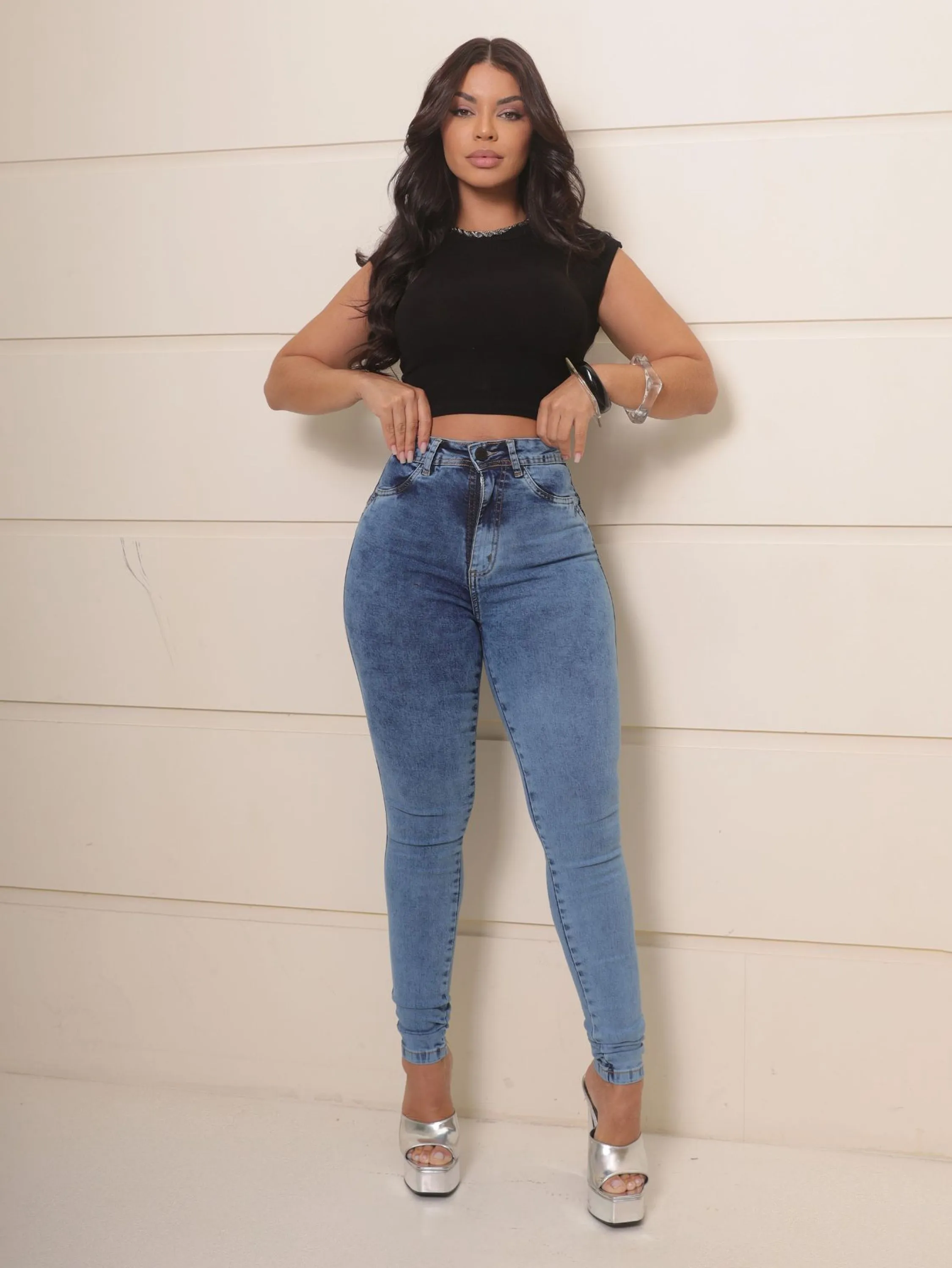 Calça Skinny Jeans Feminina com Elastano 2258