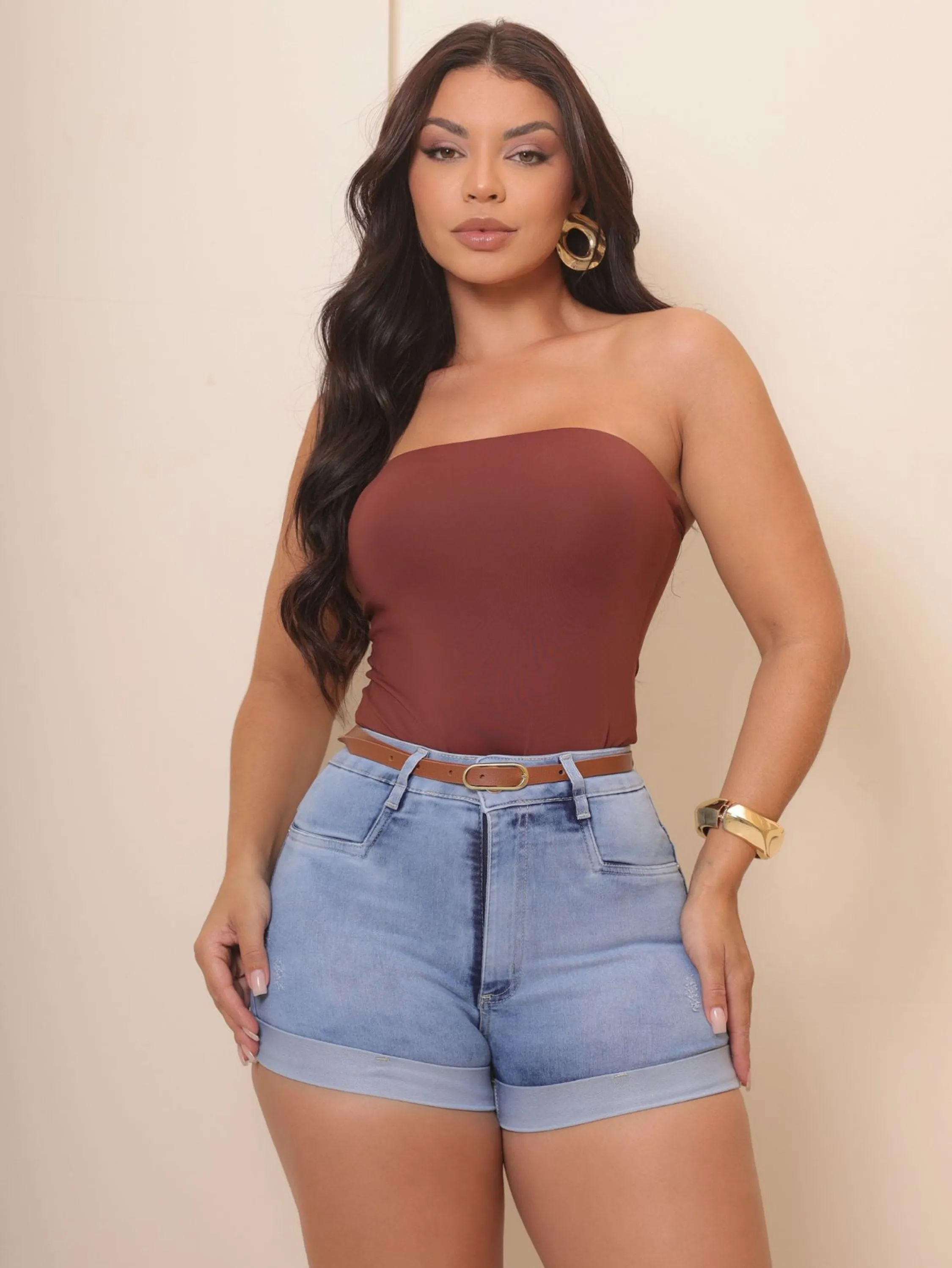 Short Jeans Feminino Com Elastano Premium 5111