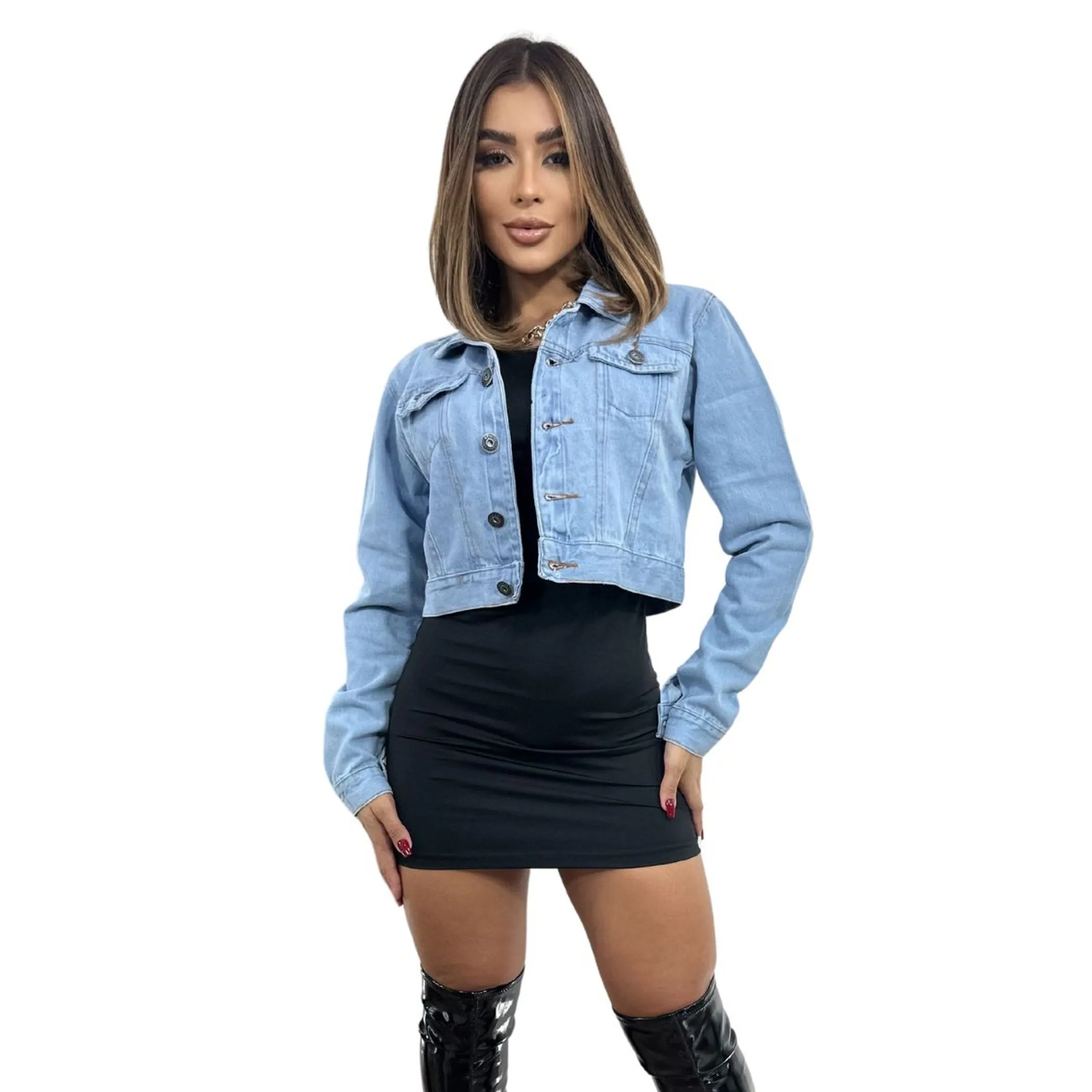 Jaqueta Jeans Feminina Sem Lycra 8002